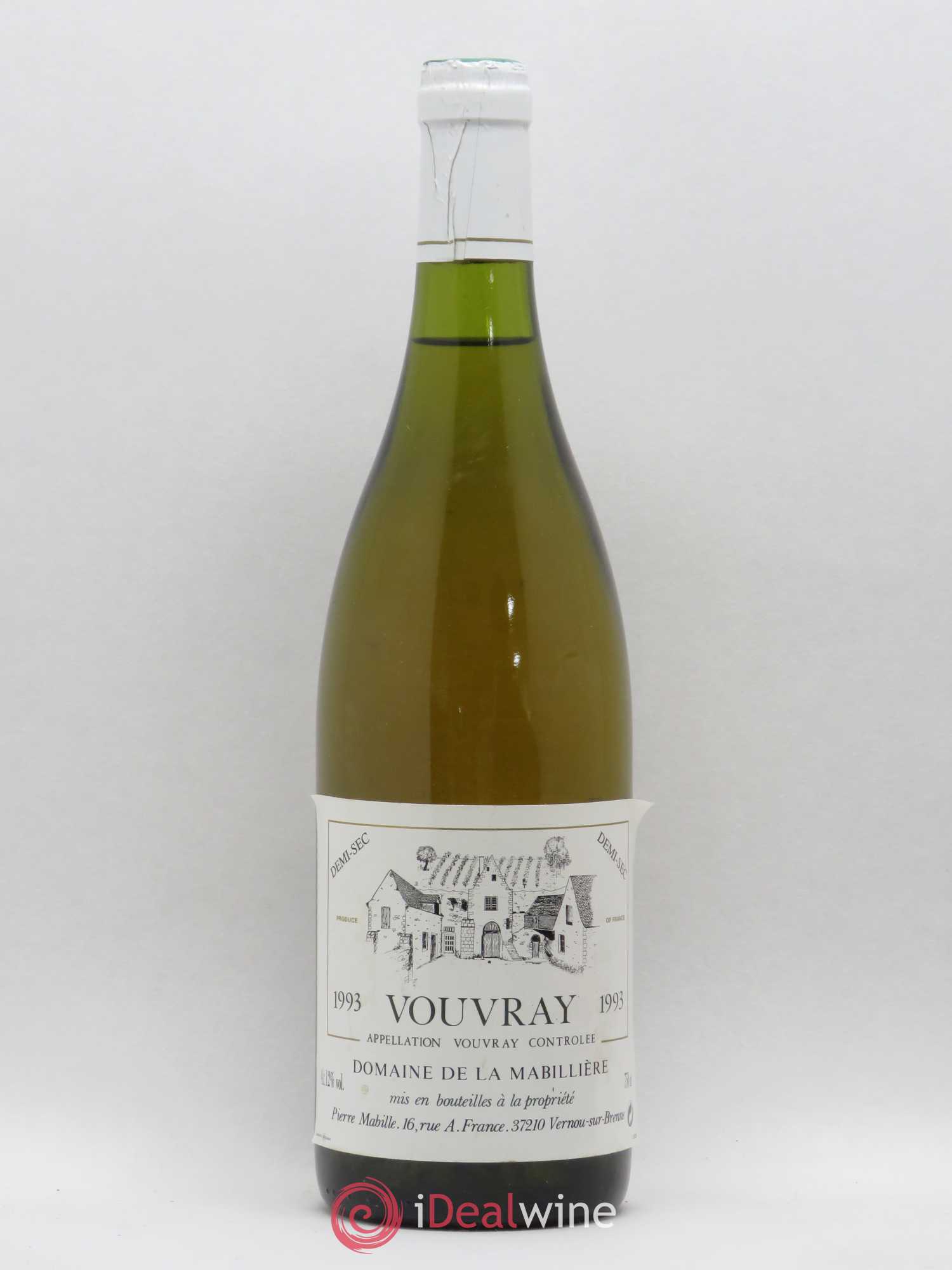 Vouvray Domaine de la Mabillière 1993 - Lotto di 1 bottiglia - 0