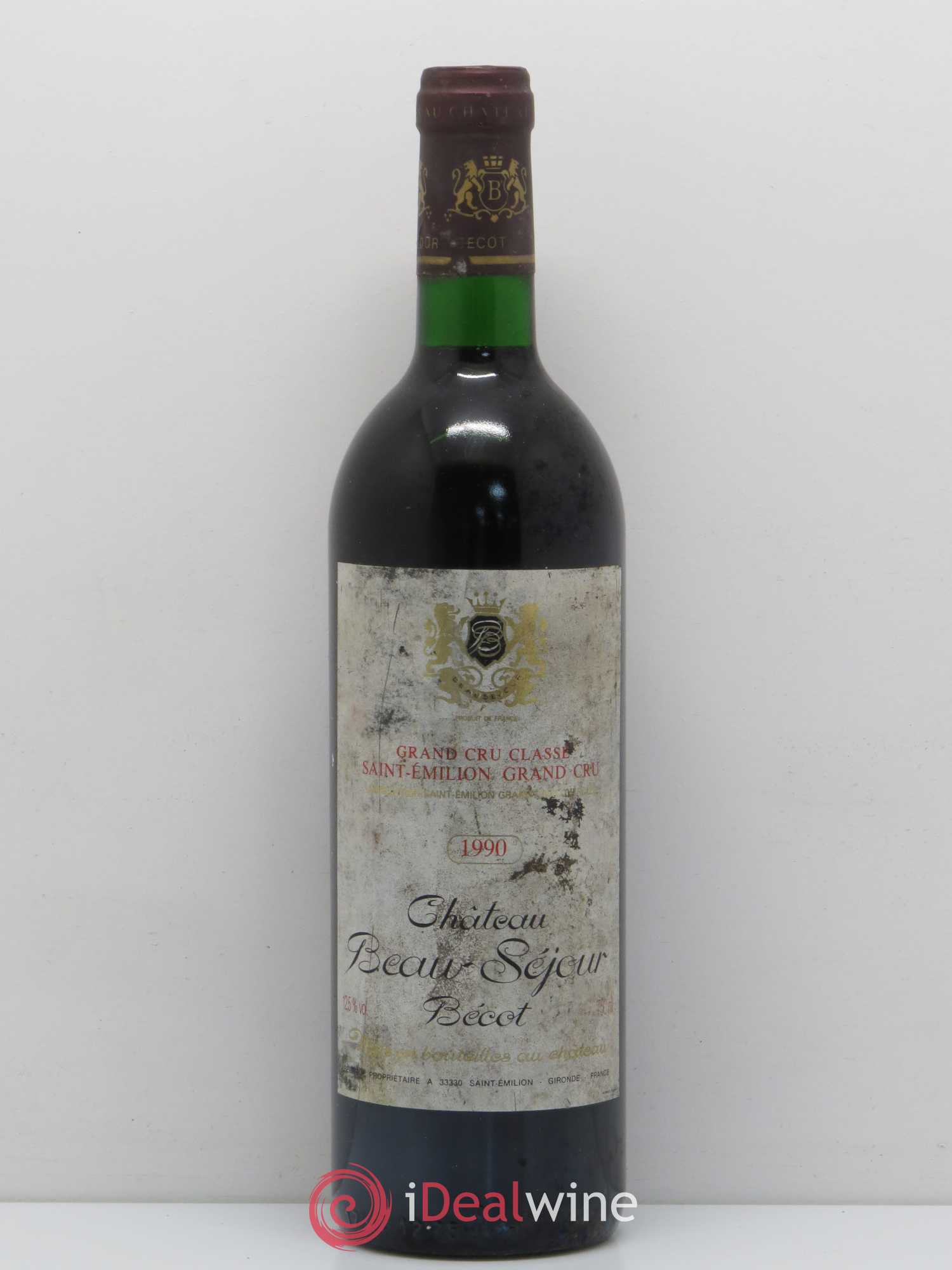 Château Beau-Séjour Bécot 1er Grand Cru Classé B 1990 - Lot de 1 bouteille - 0