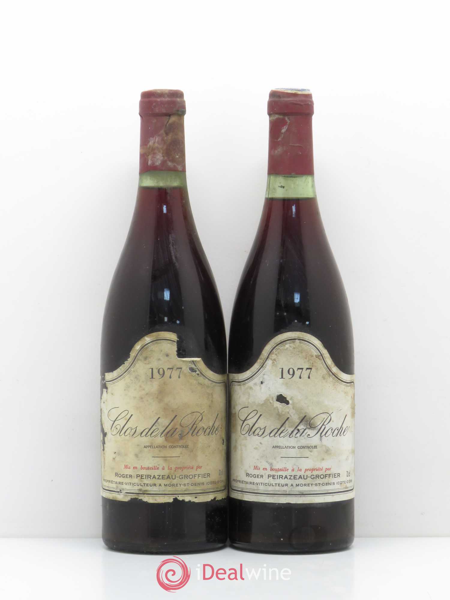 Clos de la Roche Grand Cru Peirazeau Groffier 1977 - Posten von 2 Flaschen - 0