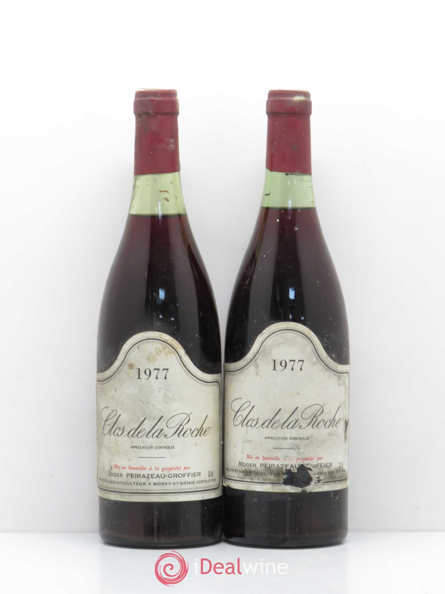 Clos de la Roche Grand Cru Peirazeau Groffier 1977 - Posten von 2 Flaschen - 0