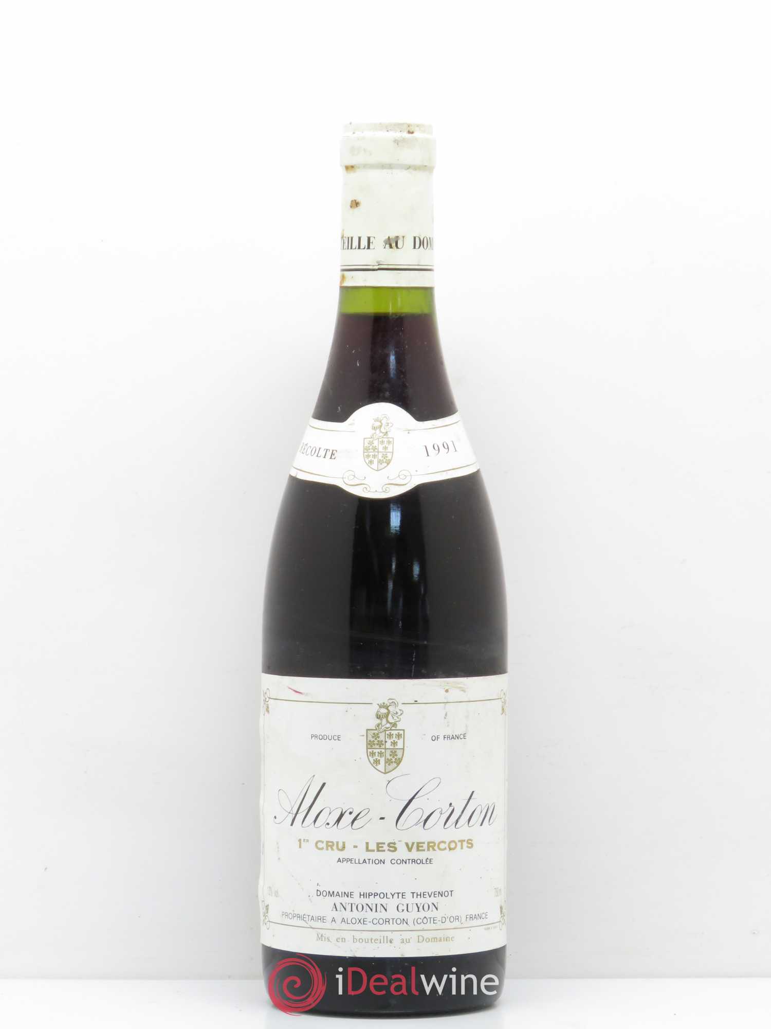 Aloxe-Corton 1er Cru Les Vercots Domaione Guyon 1991 - Posten von 1 Flasche - 0