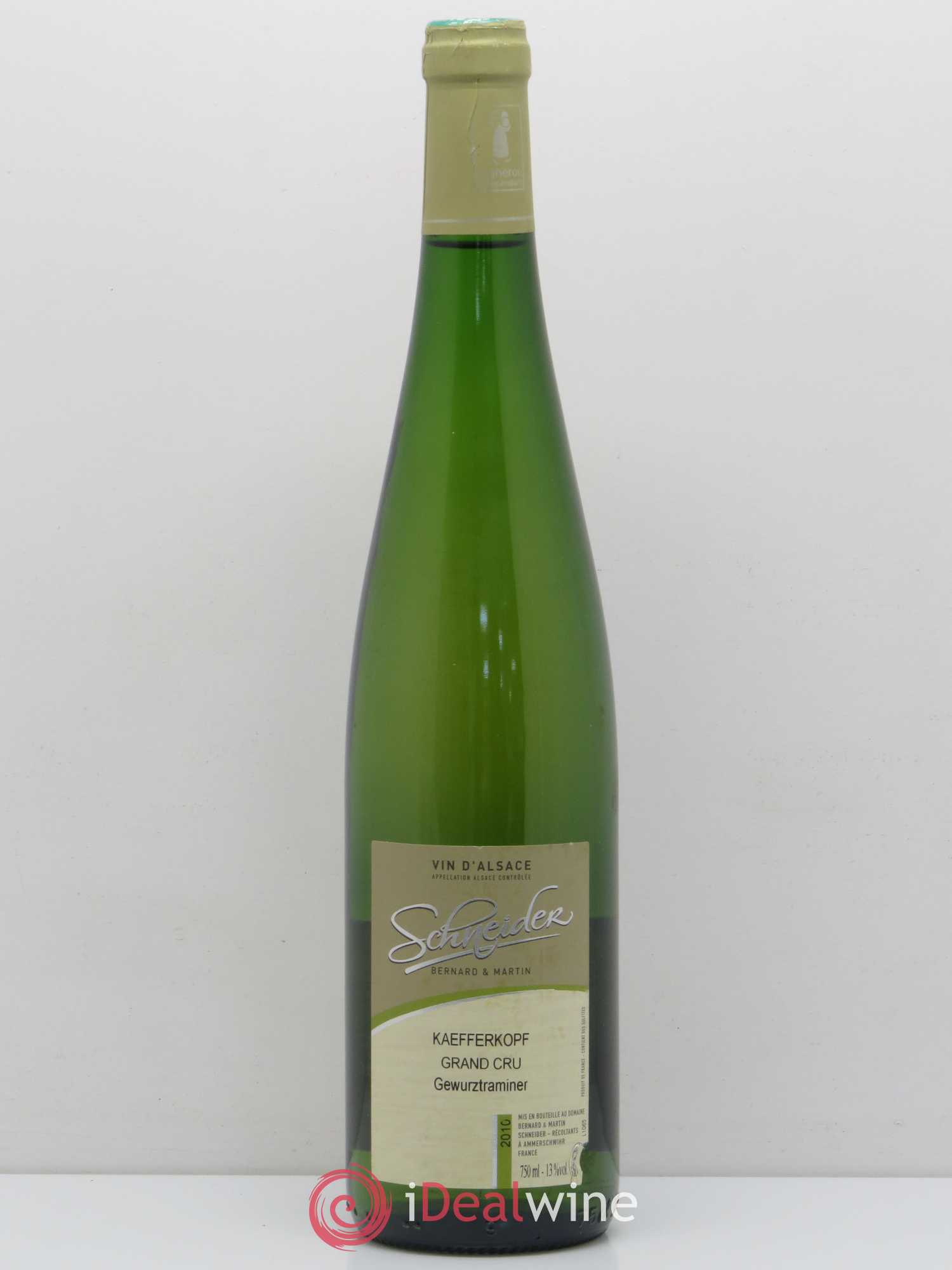 Gewurztraminer Grand Cru Kaefferkopf Schneider 2010 - Lotto di 1 bottiglia - 0