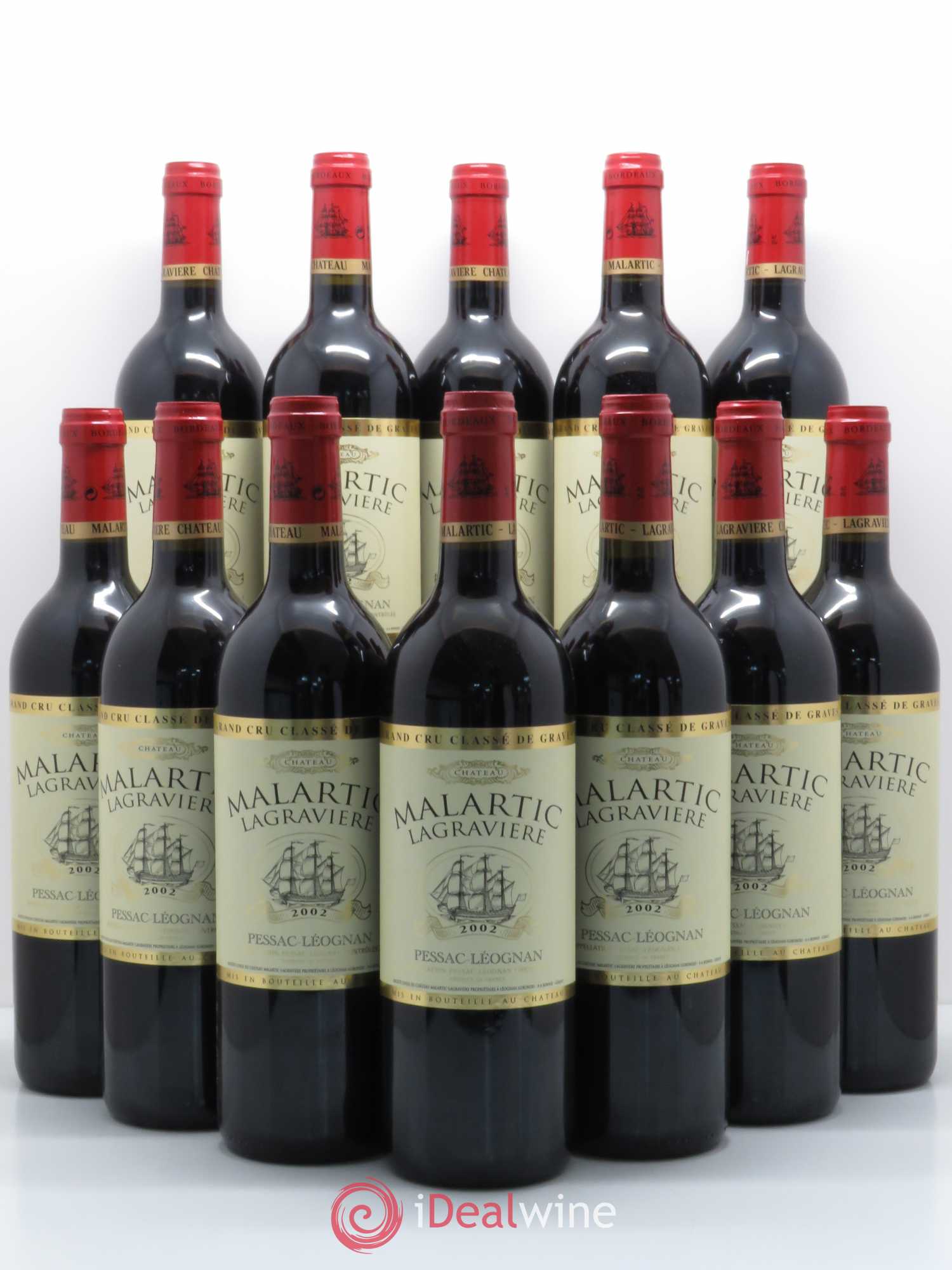 Château Malartic-Lagravière Cru Classé de Graves 2002 - Lot de 12 bouteilles - 0