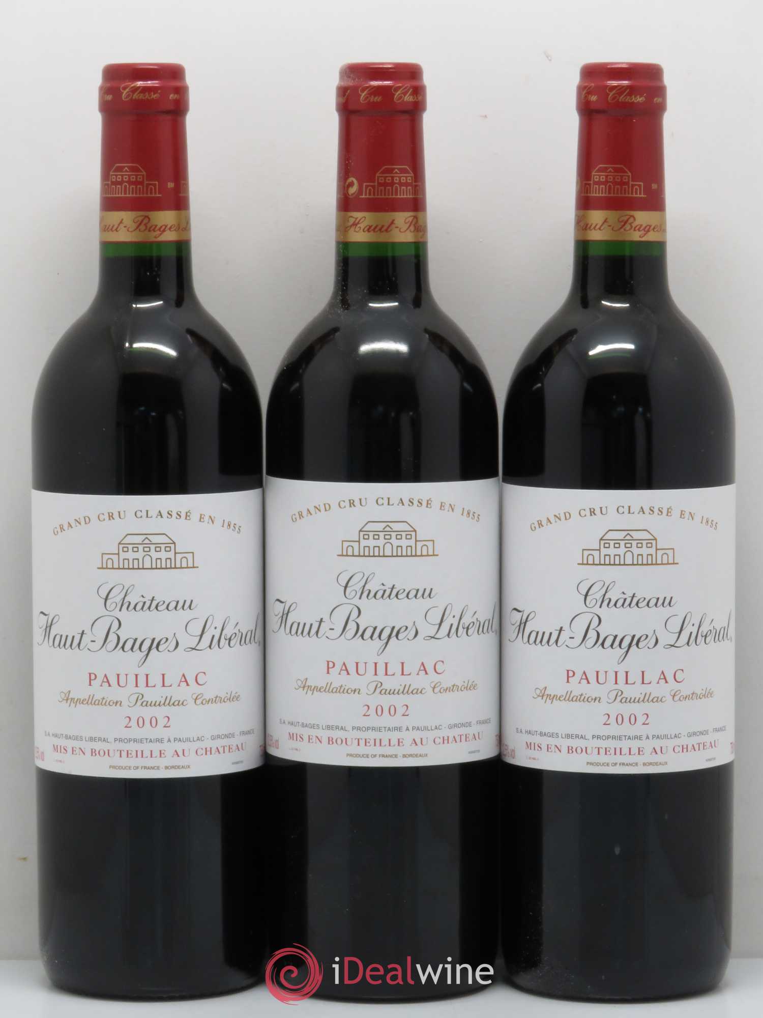 Château Haut Bages Libéral 5ème Grand Cru Classé 2002 - Lot de 12 bouteilles - 1