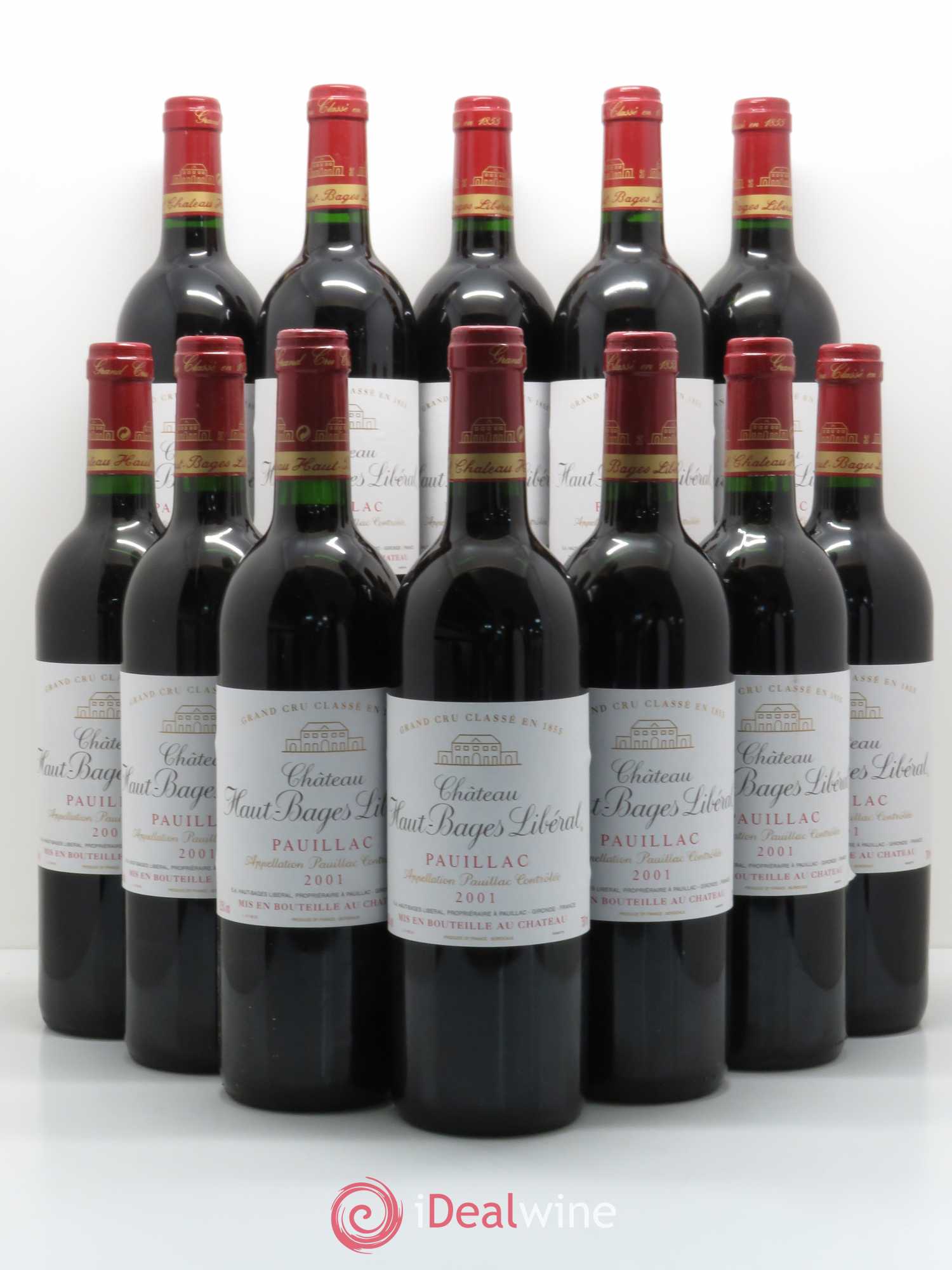 Château Haut Bages Libéral 5ème Grand Cru Classé 2001 - Lot de 12 bouteilles - 0