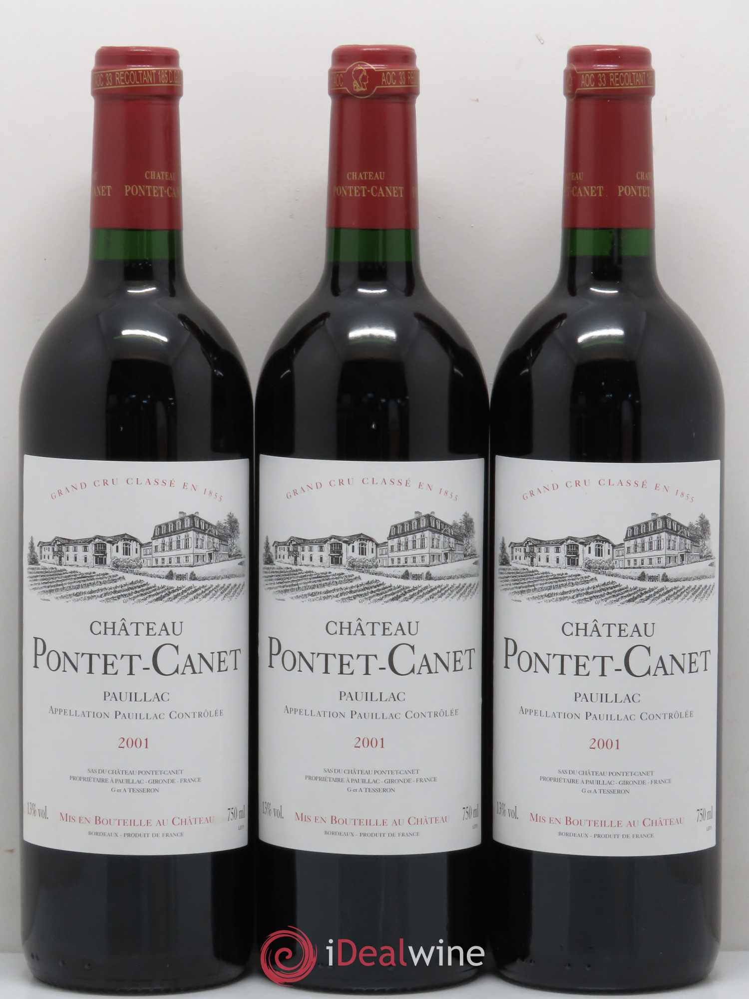 Château Pontet Canet 5ème Grand Cru Classé 2001 - Lot de 12 bouteilles - 3