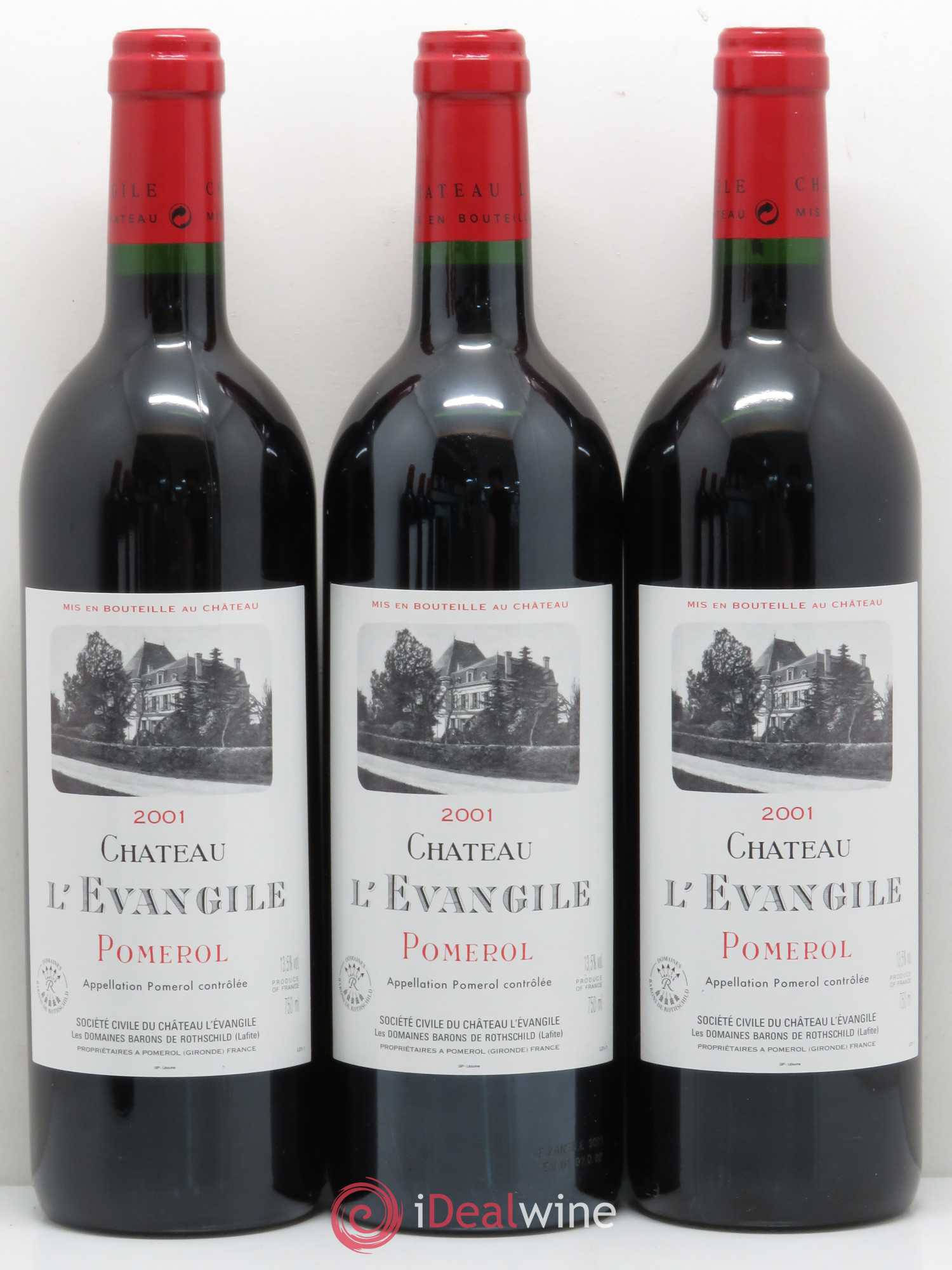 Château l' Évangile 2001 - Lot de 12 bouteilles - 2