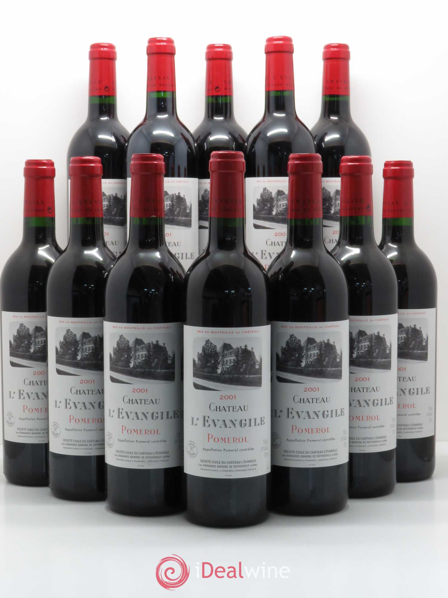 Château l' Évangile 2001 - Lot de 12 bouteilles - 0