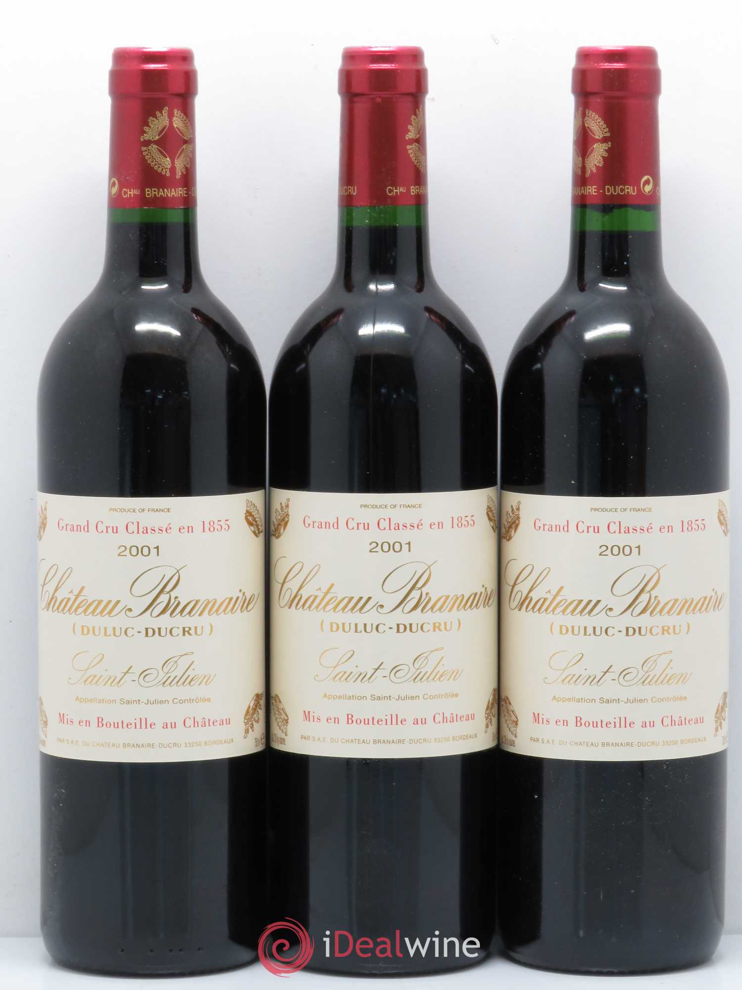 Château Branaire Ducru 4ème Grand Cru Classé 2001 - Lot de 12 bouteilles - 3