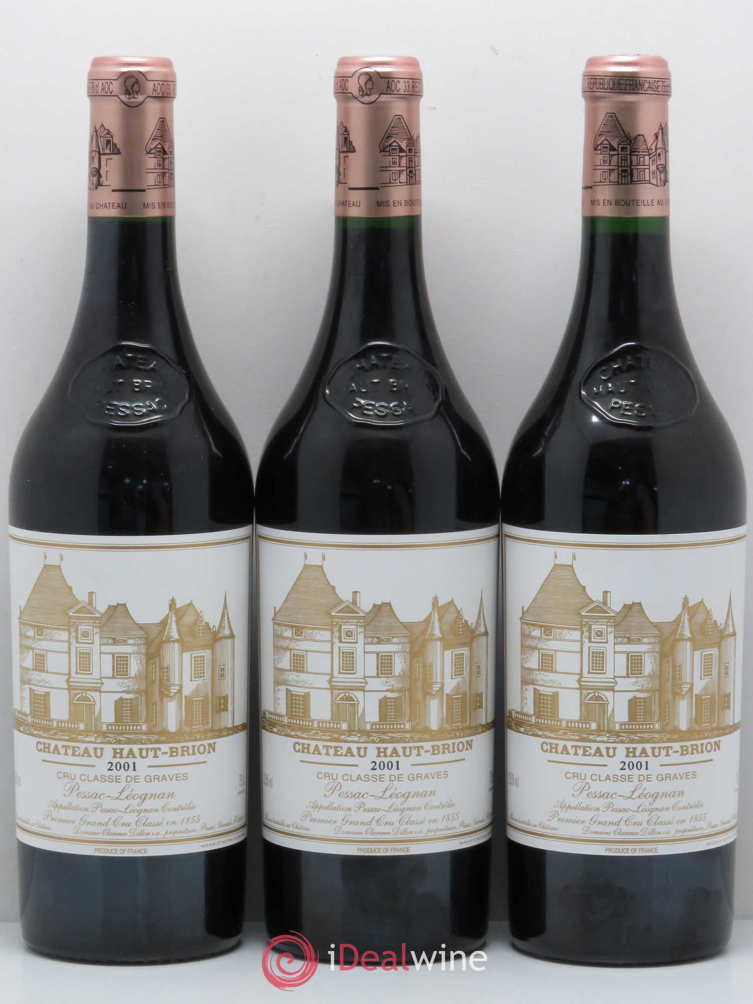 Château Haut Brion 1er Grand Cru Classé 2001 - Lot de 6 bouteilles - 1