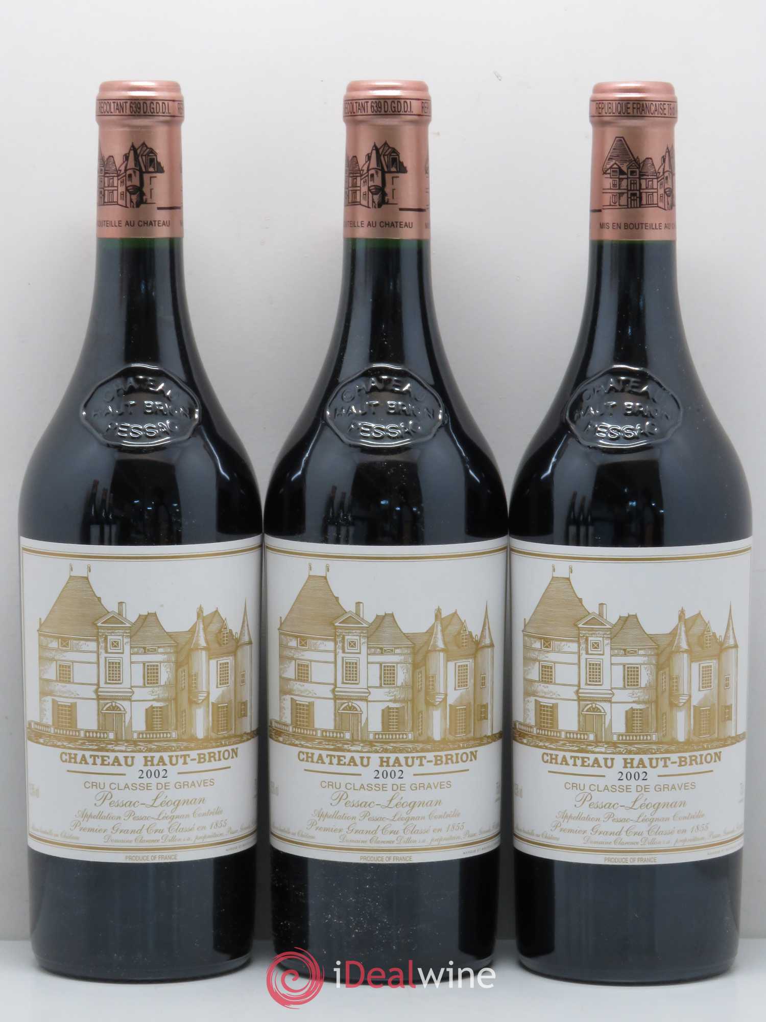 Château Haut Brion 1er Grand Cru Classé 2002 - Lot de 6 bouteilles - 1