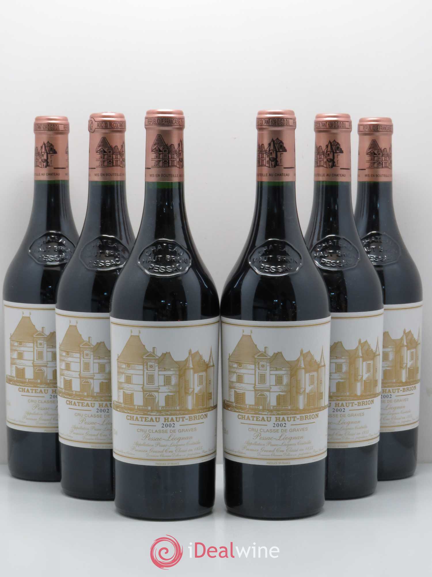 Château Haut Brion 1er Grand Cru Classé 2002 - Lot de 6 bouteilles - 0