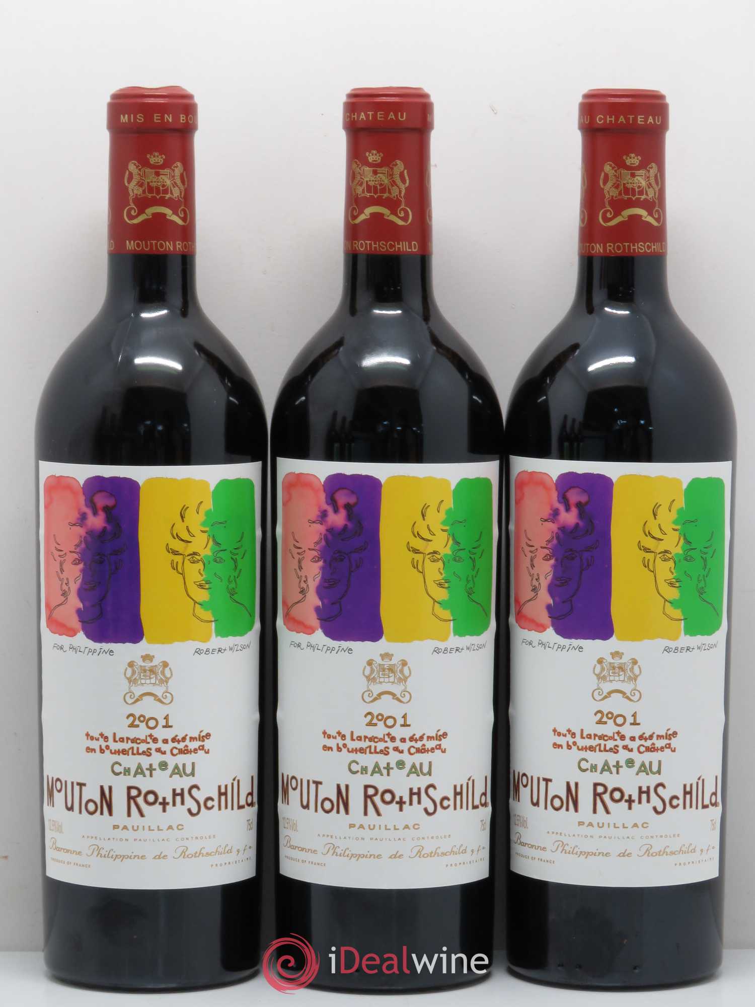 Château Mouton Rothschild 1er Grand Cru Classé 2001 - Lot de 6 bouteilles - 1