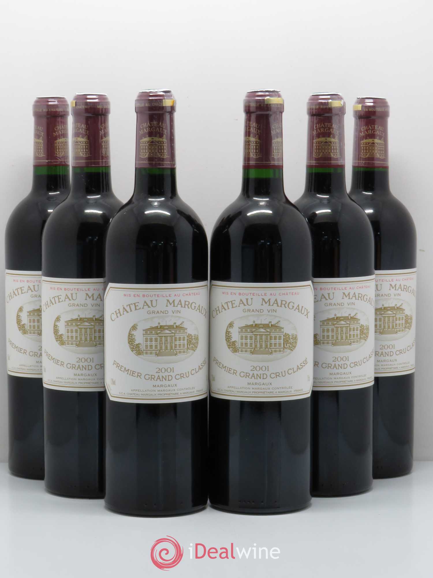 Château Margaux 1er Grand Cru Classé 2001 - Lot de 6 bouteilles - 0