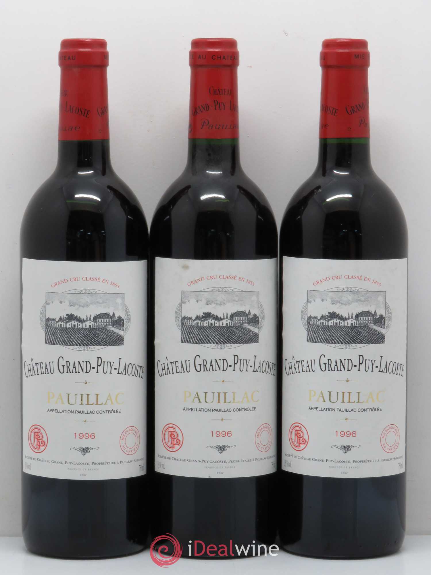 Château Grand Puy Lacoste 5ème Grand Cru Classé 1996 - Lot de 12 bouteilles - 1
