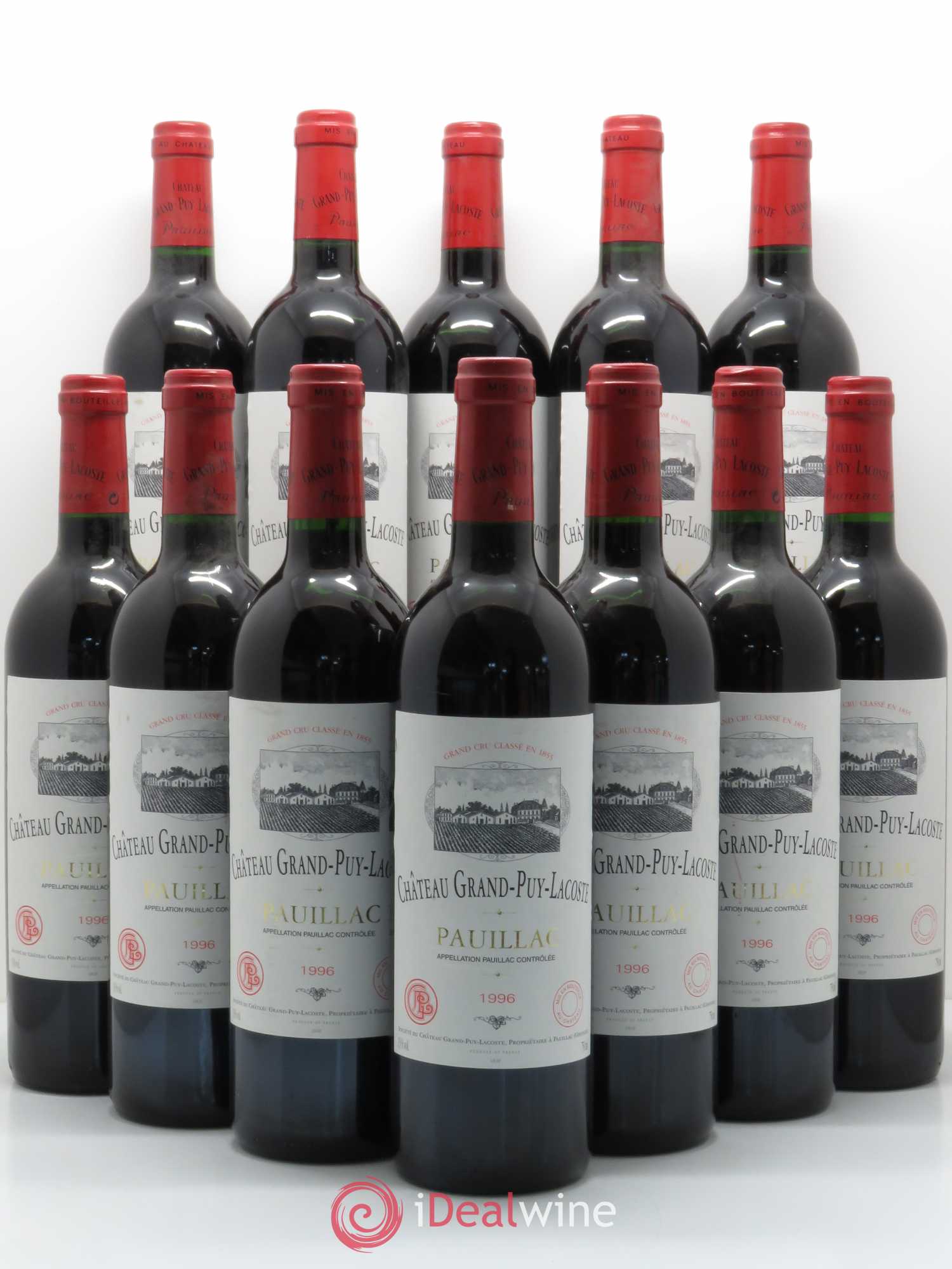 Château Grand Puy Lacoste 5ème Grand Cru Classé 1996 - Lot de 12 bouteilles - 0