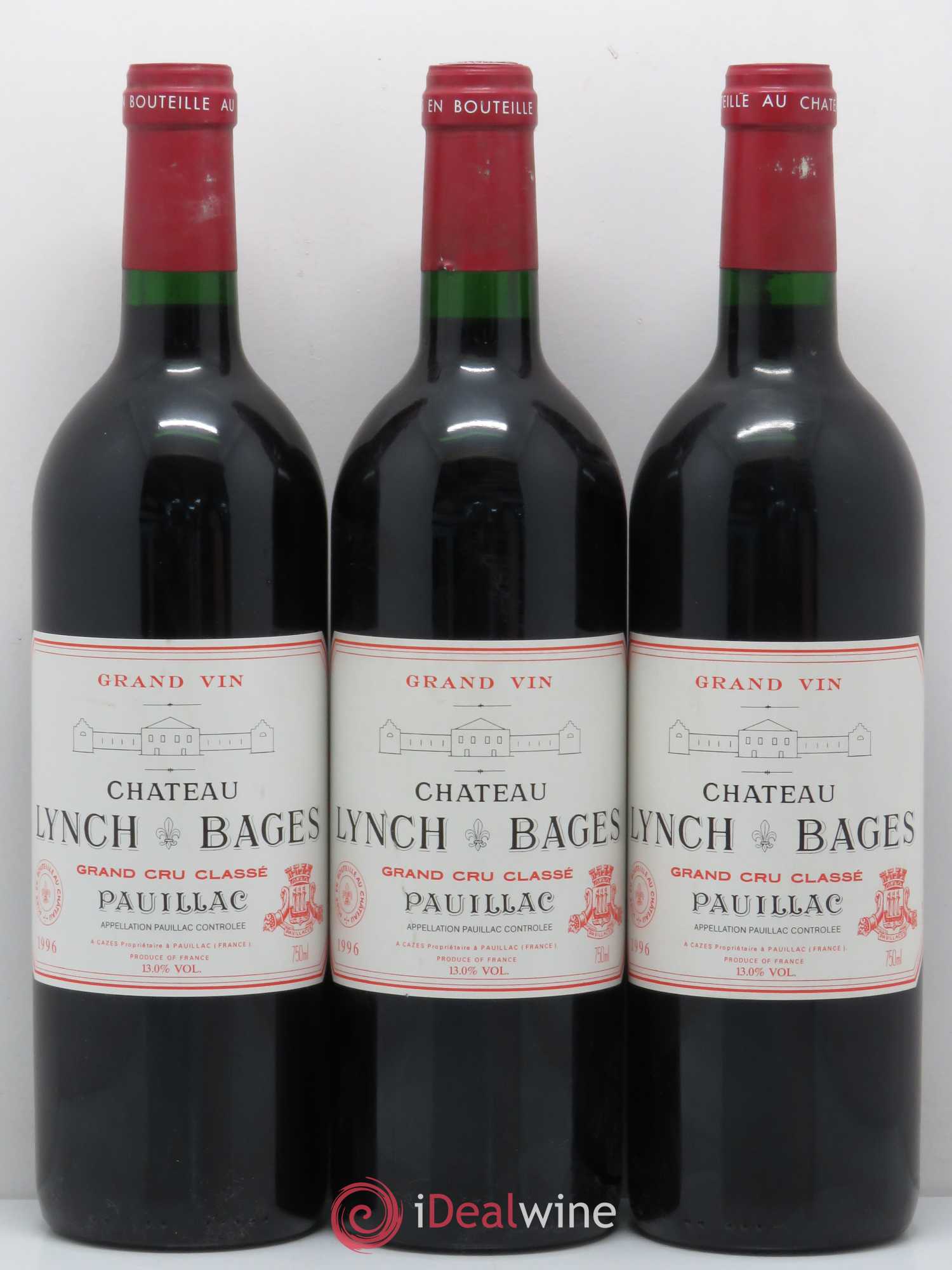 Château Lynch Bages 5ème Grand Cru Classé 1996 - Lot de 12 bouteilles - 1