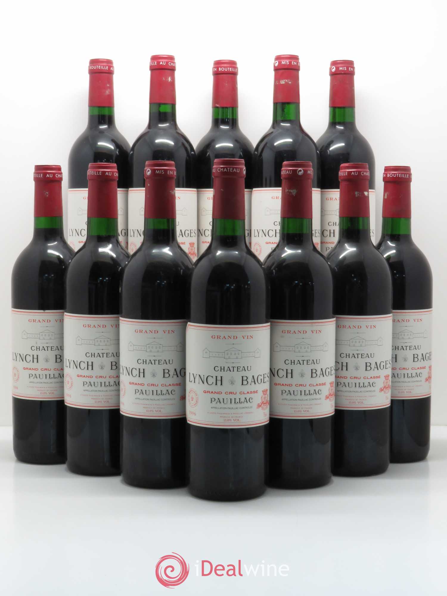 Château Lynch Bages 5ème Grand Cru Classé 1996 - Lot de 12 bouteilles - 0