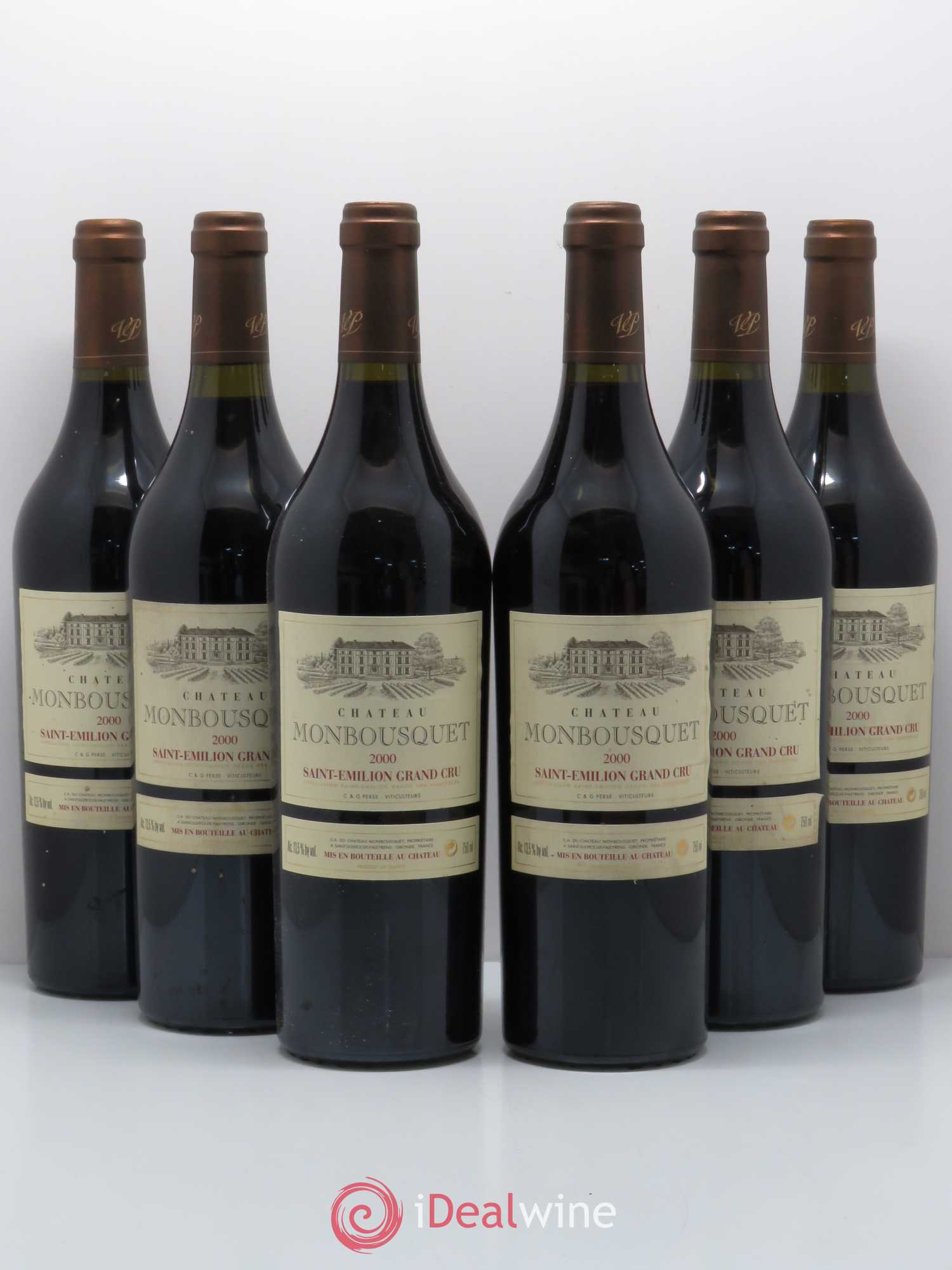 Château Monbousquet Grand Cru Classé 2000 - Lot de 6 bouteilles - 0
