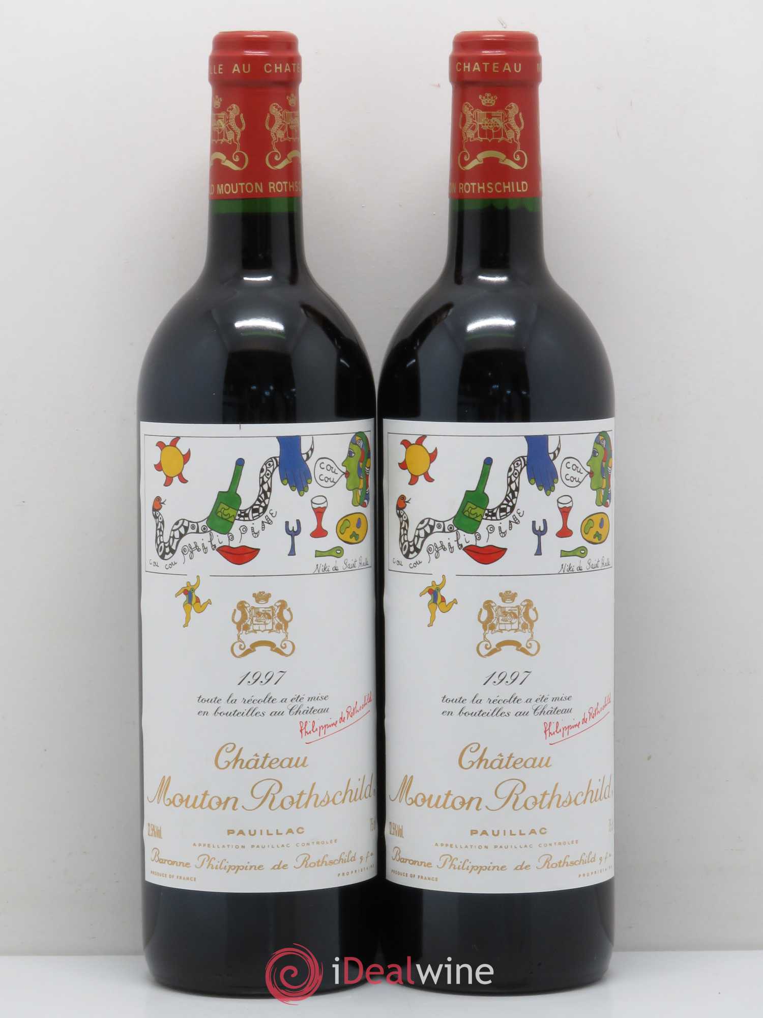 Château Mouton Rothschild 1er Grand Cru Classé 1997 - Lot de 2 bouteilles - 0
