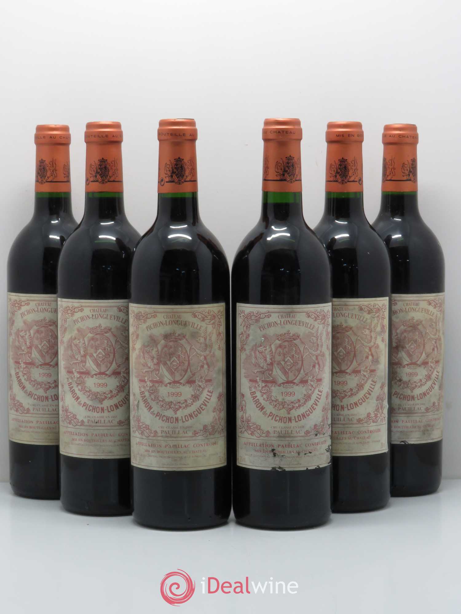 Pichon Longueville Baron 2ème Grand Cru Classé 1999 - Lot de 6 bouteilles - 0