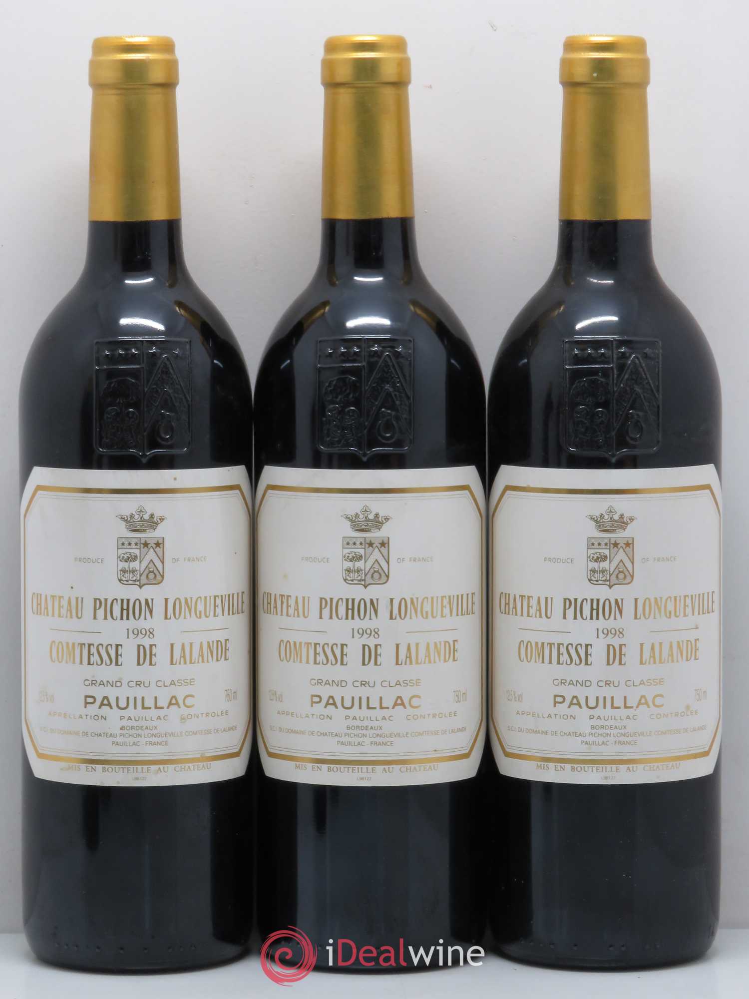 Château Pichon Longueville Comtesse de Lalande 2ème Grand Cru Classé 1998 - Lot de 5 bouteilles - 1