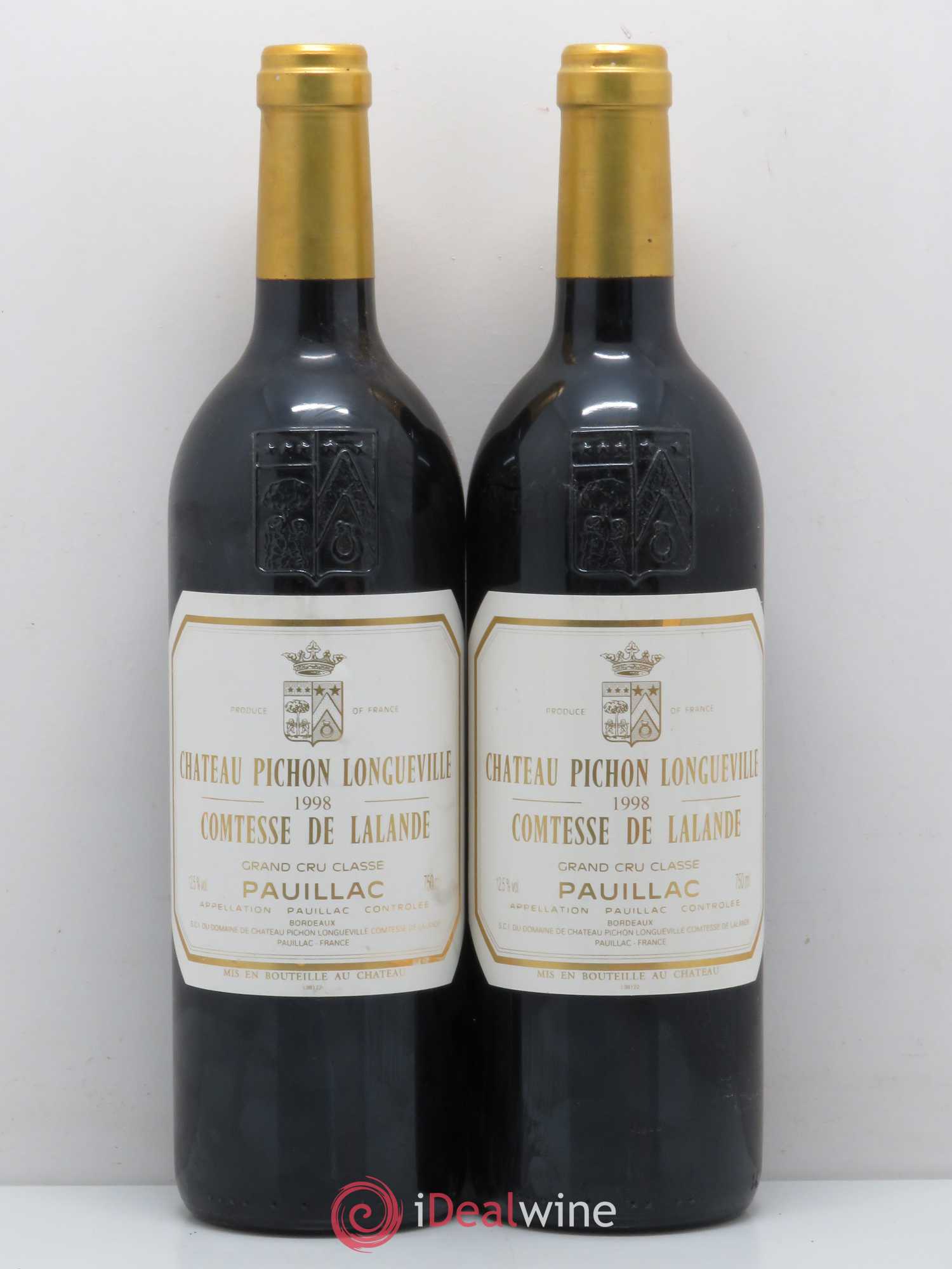 Château Pichon Longueville Comtesse de Lalande 2ème Grand Cru Classé 1998 - Lot de 5 bouteilles - 2