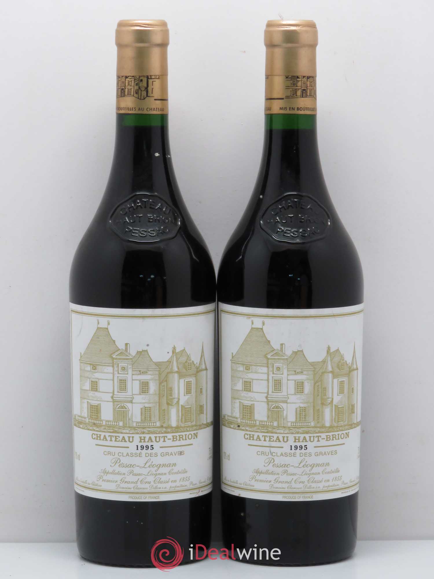 Château Haut Brion 1er Grand Cru Classé 1995 - Lot de 2 bouteilles - 0