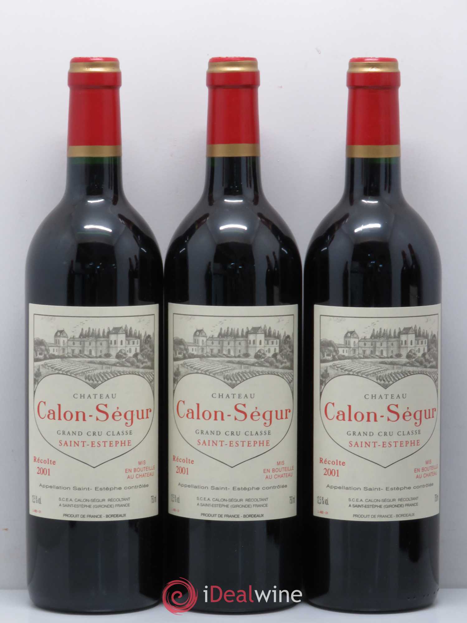 Château Calon Ségur 3ème Grand Cru Classé 2001 - Lot de 12 bouteilles - 1