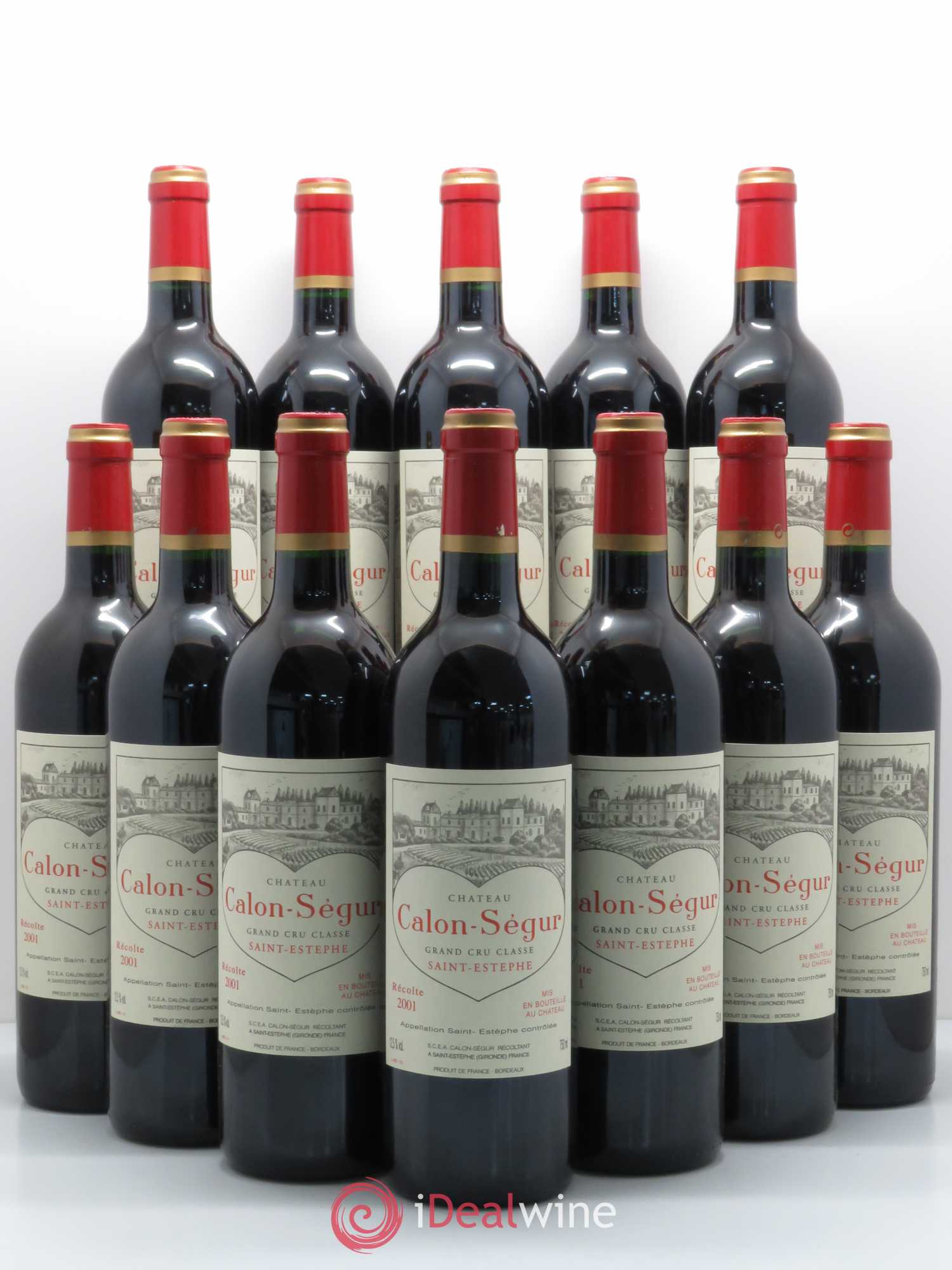 Château Calon Ségur 3ème Grand Cru Classé 2001 - Lot de 12 bouteilles - 0