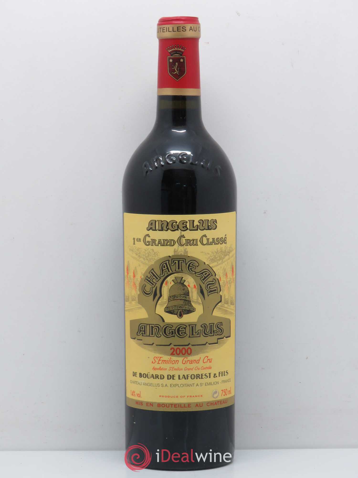 Château Angélus 1er Grand Cru Classé A 2000 - Lot de 1 bouteille - 0