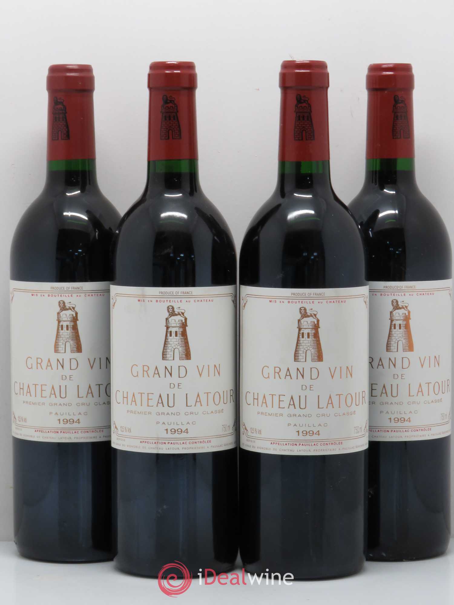 Château Latour 1er Grand Cru Classé 1994 - Lot de 4 bouteilles - 0