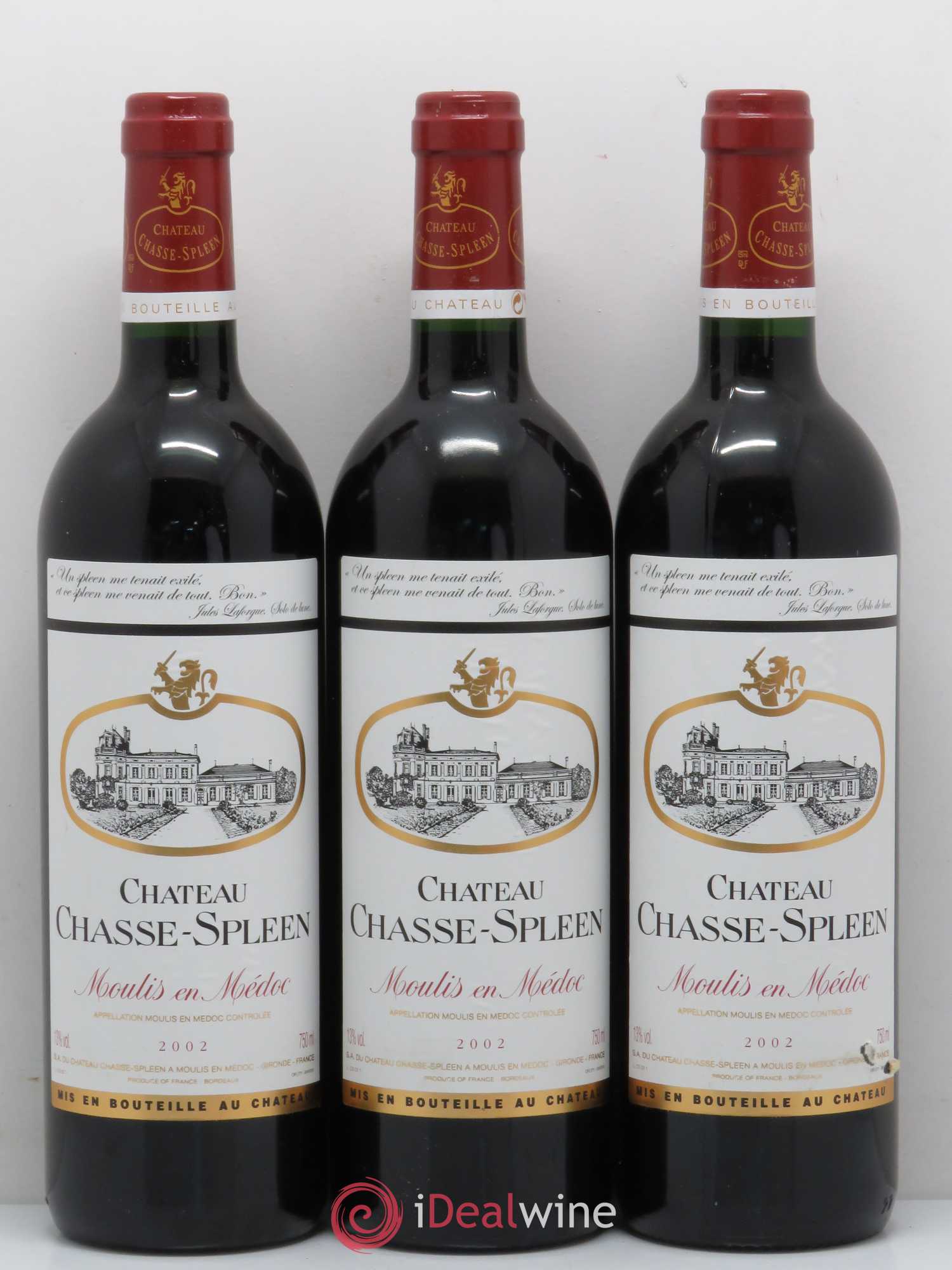 Château Chasse Spleen 2002 - Lot de 12 bouteilles - 1