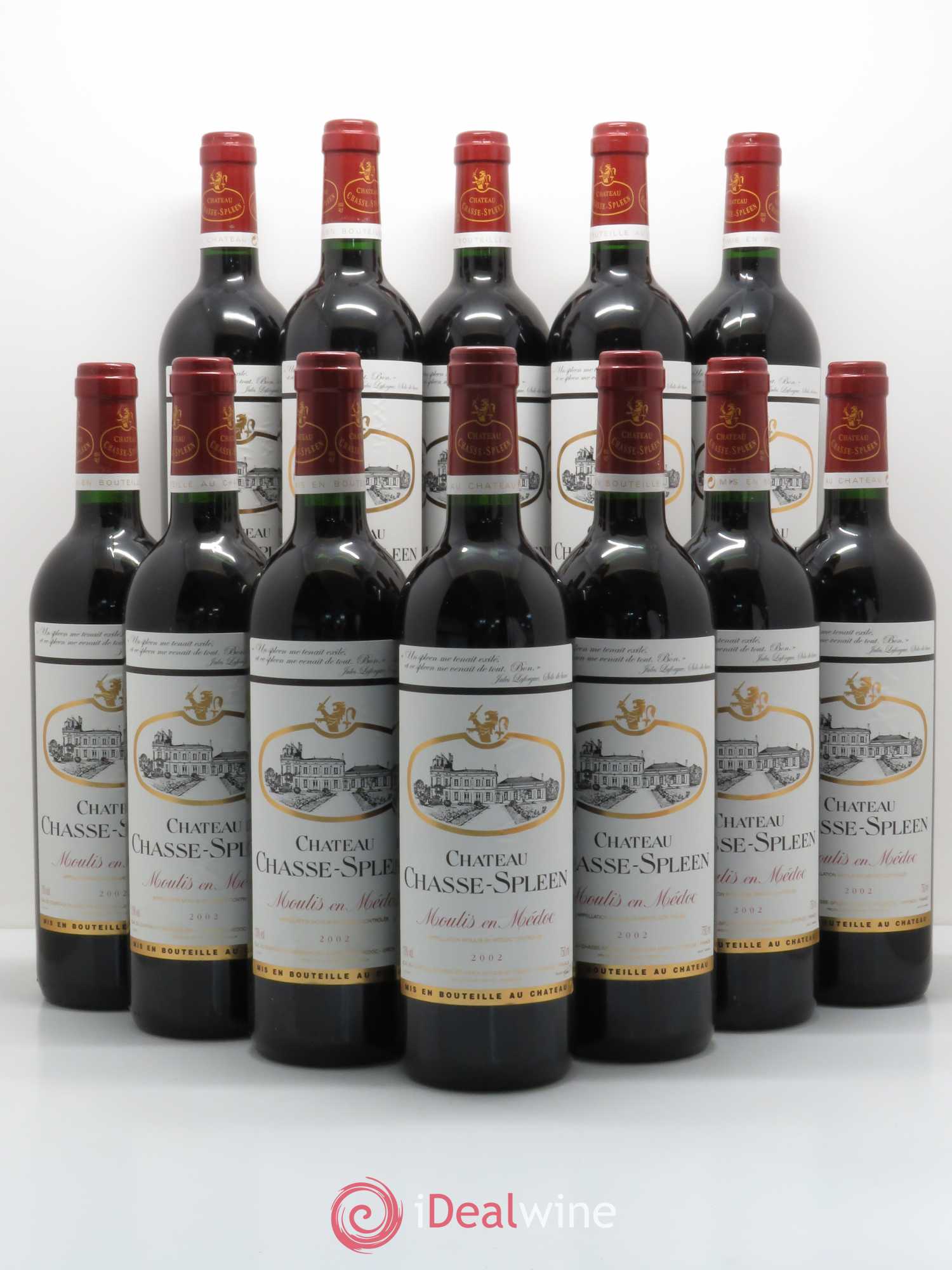 Château Chasse Spleen 2002 - Lot de 12 bouteilles - 0