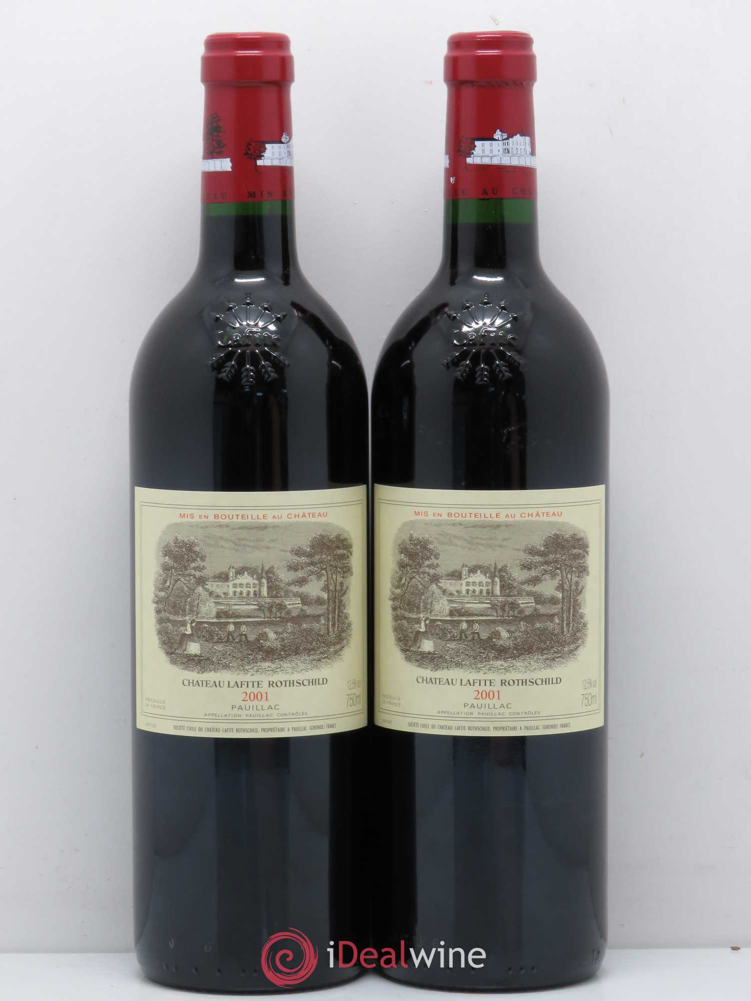 Château Lafite Rothschild 1er Grand Cru Classé 2001 - Lot de 2 bouteilles - 0