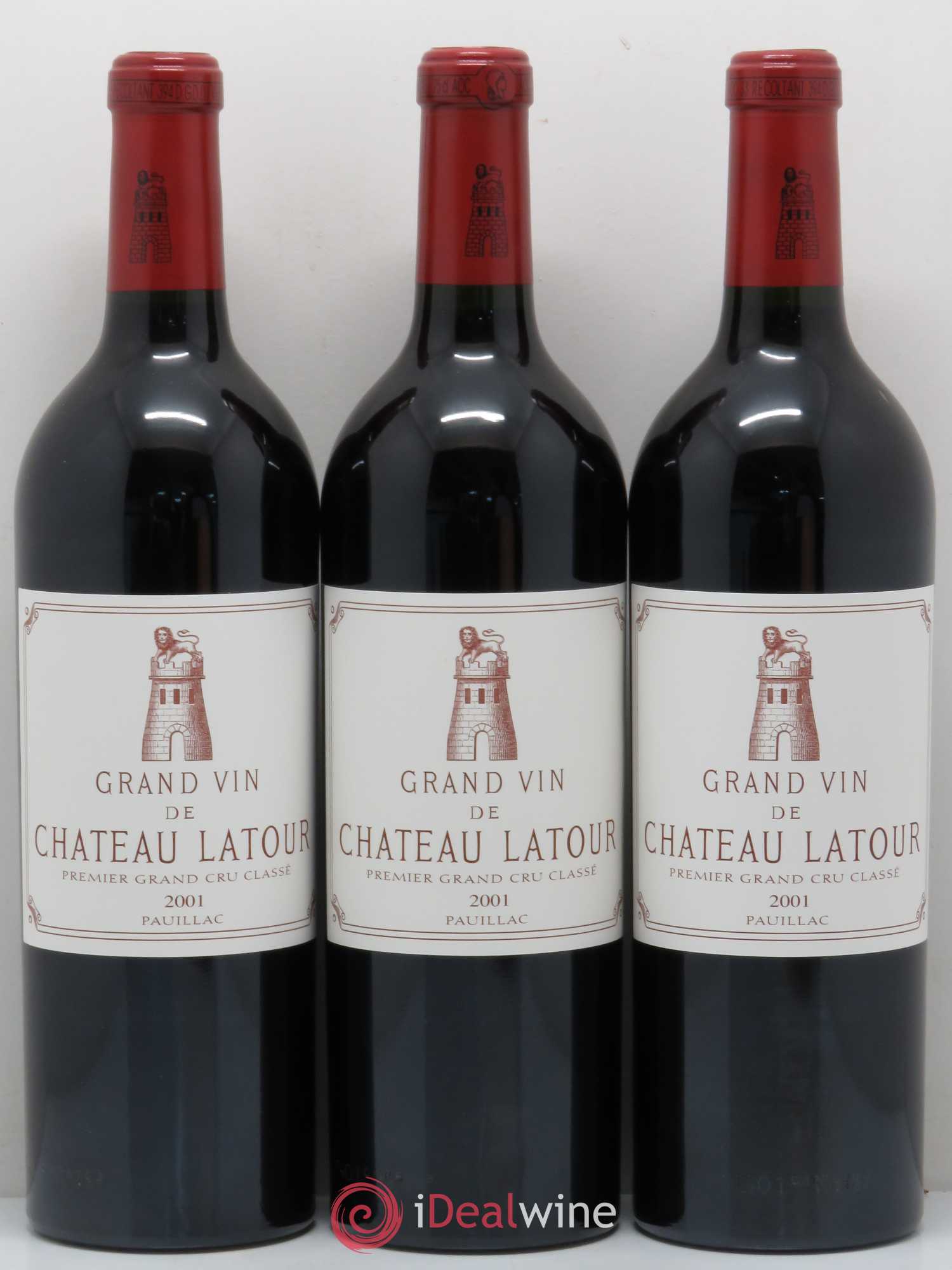 Château Latour 1er Grand Cru Classé 2001 - Lot de 3 bouteilles - 0