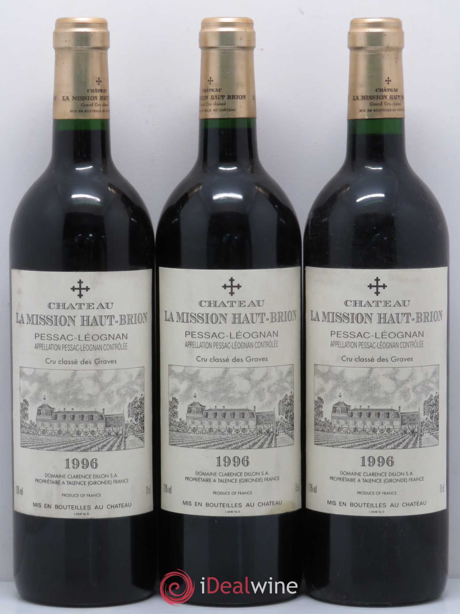 Château la Mission Haut-Brion Cru Classé de Graves 1996 - Lot de 12 bouteilles - 2
