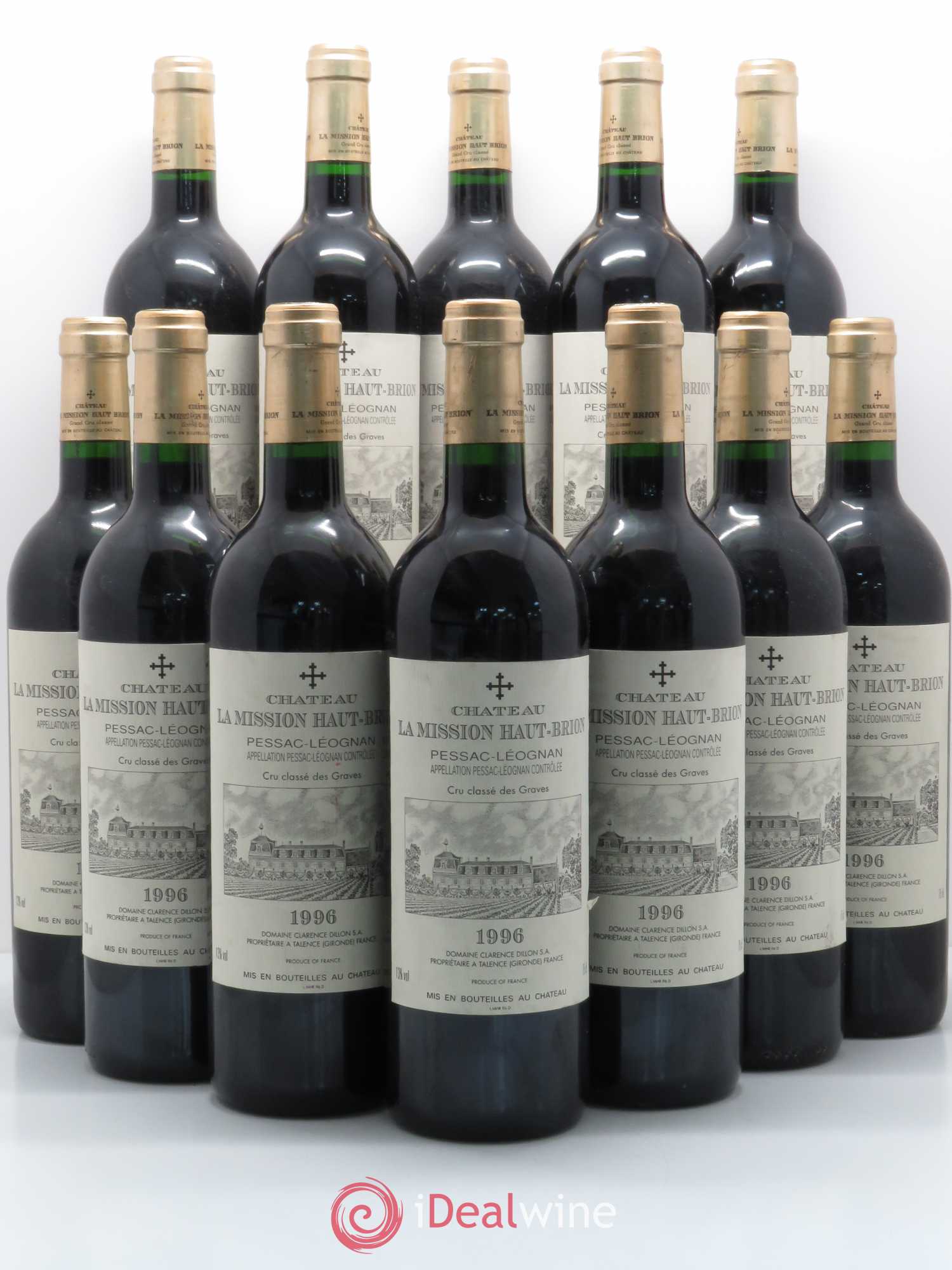 Château la Mission Haut-Brion Cru Classé de Graves 1996 - Lot de 12 bouteilles - 0