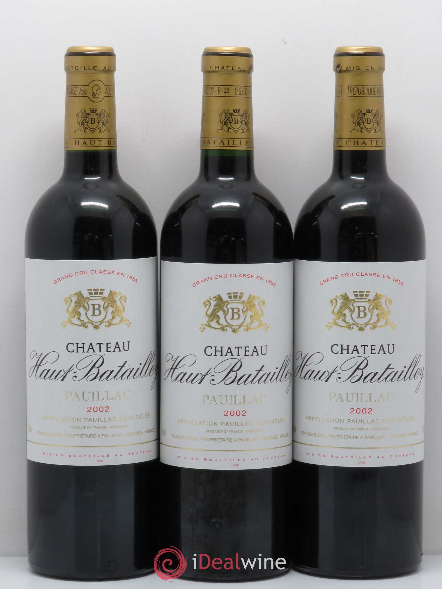 Château Haut Batailley 5ème Grand Cru Classé 2002 - Lot de 12 bouteilles - 1