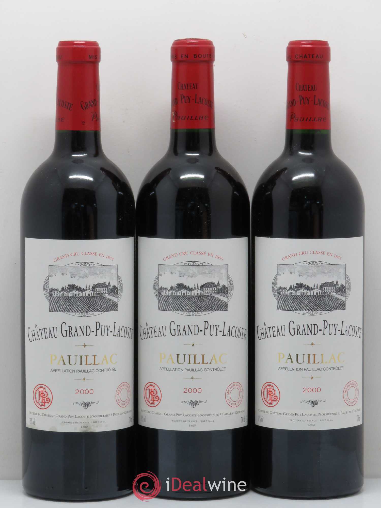 Château Grand Puy Lacoste 5ème Grand Cru Classé 2000 - Lot de 12 bouteilles - 1