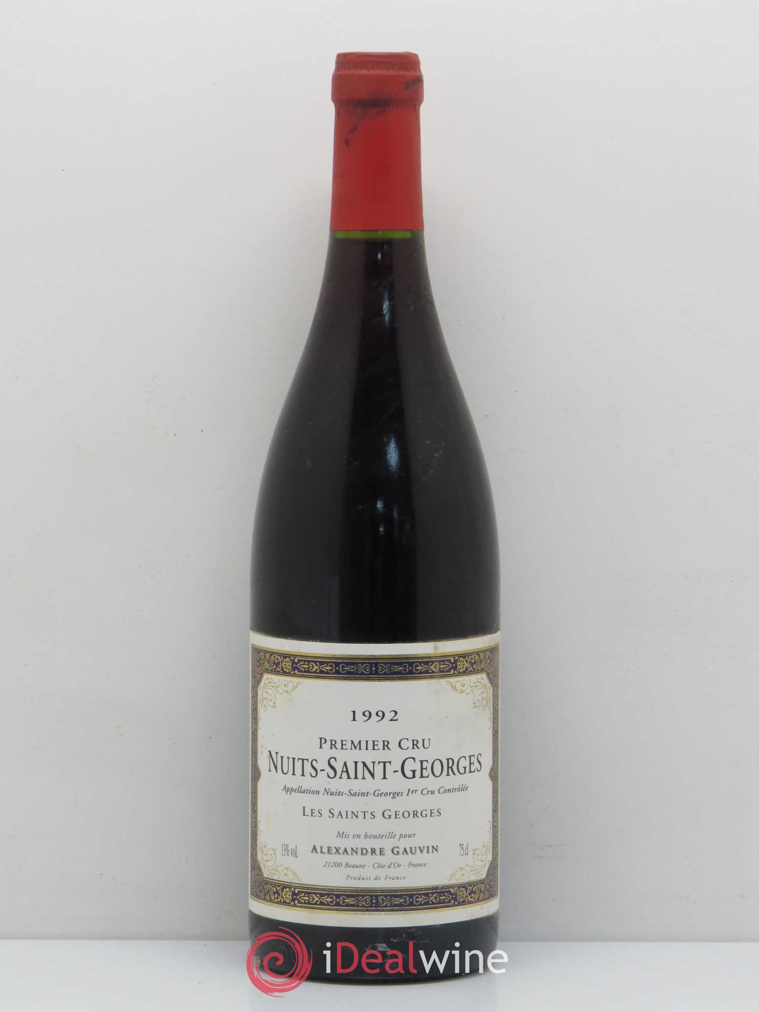 Nuits-Saint-Georges 1er Cru Les Saint Georges Domaine Alexandre Gauvin 1992 - Posten von 1 Flasche - 0