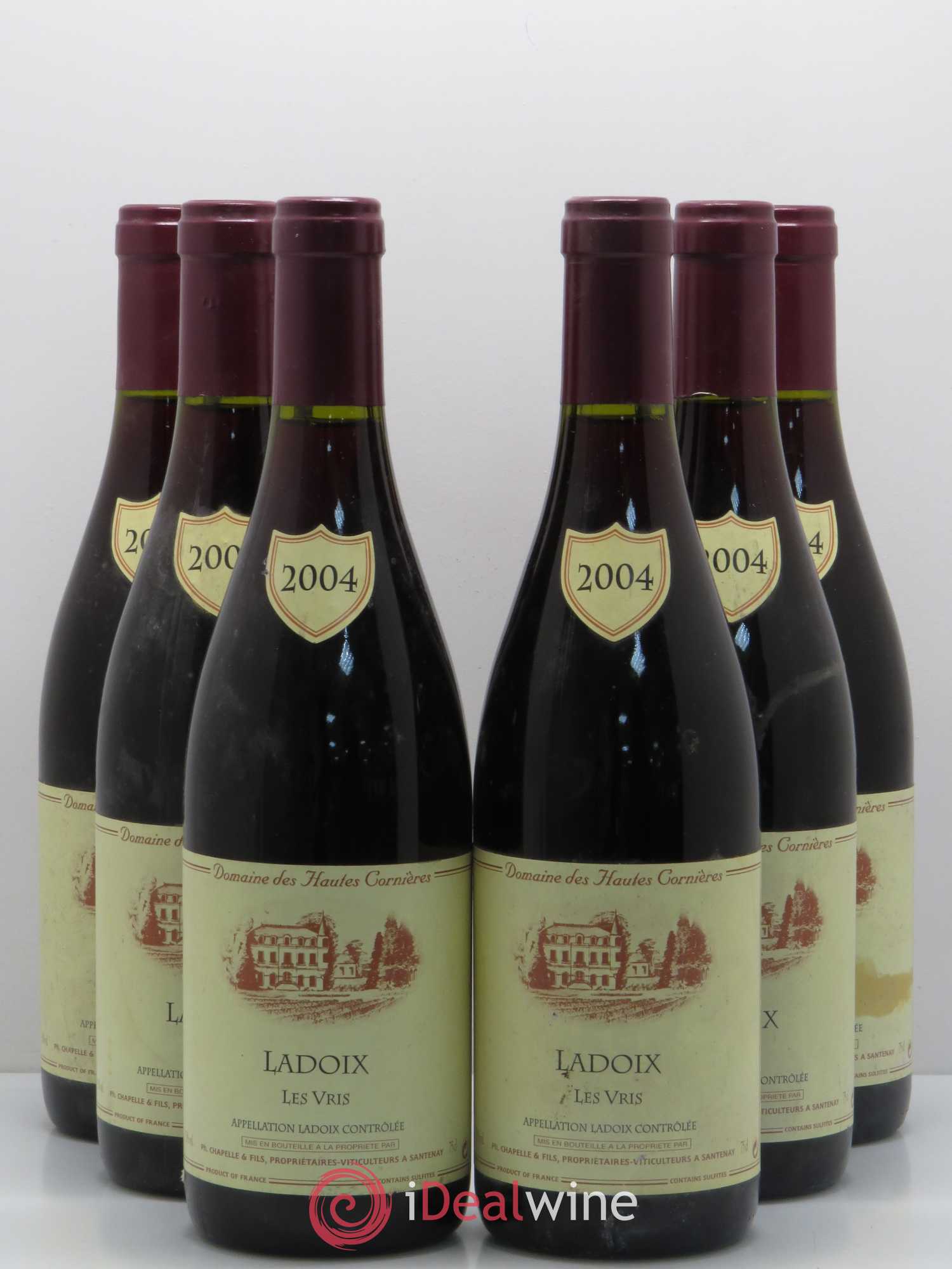 Ladoix Ladoix Les Vris Domaine Des Hautes Cornières 2004 - Posten von 6 Flaschen - 0