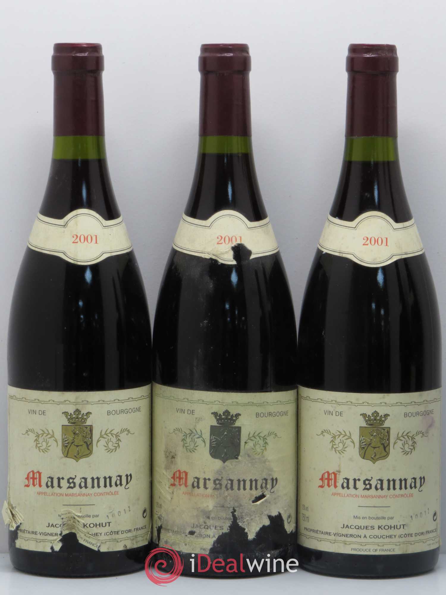 Marsannay Jacques Kohut 2001 - Lot de 5 bouteilles - 1