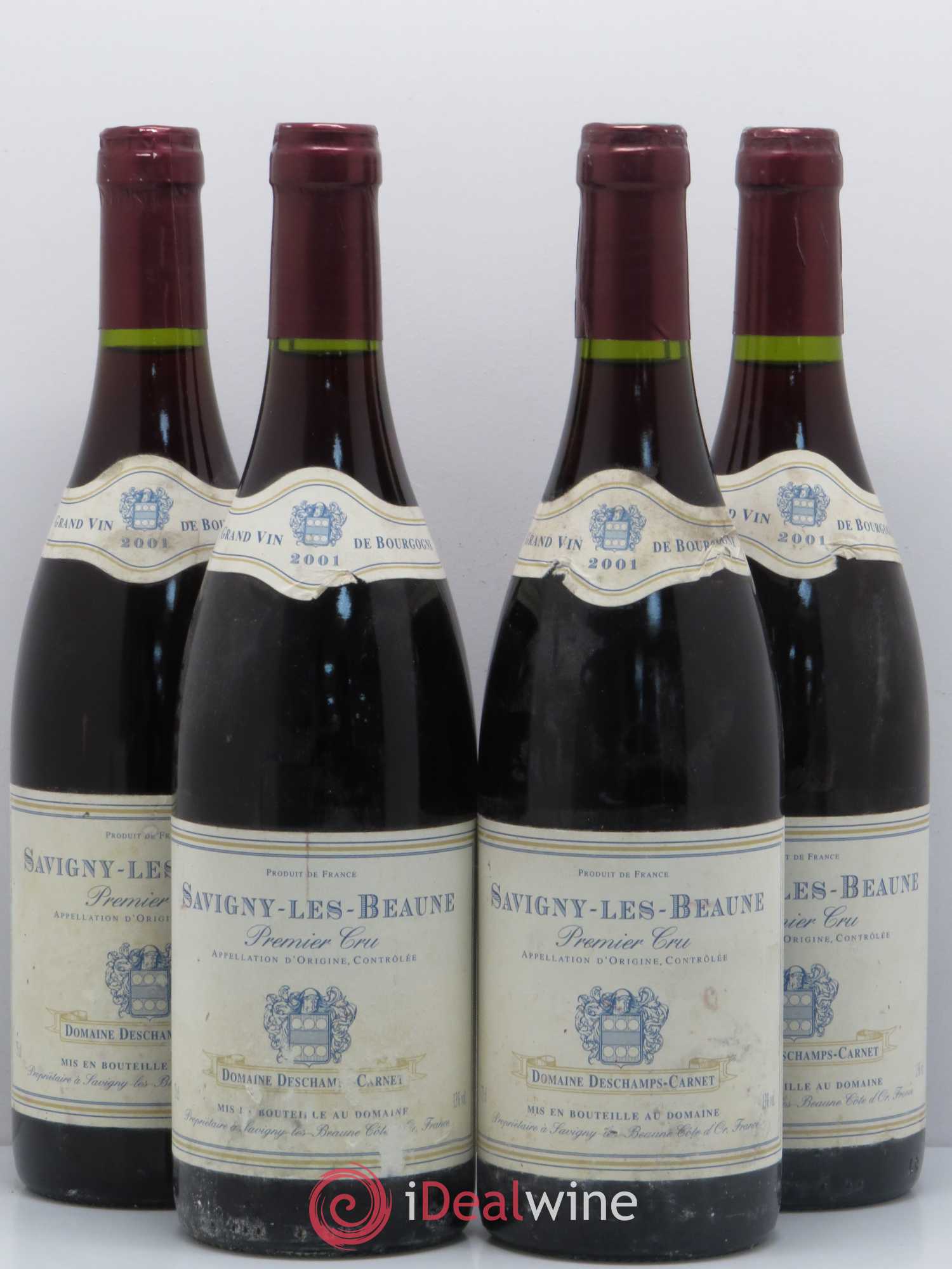 Savigny-lès-Beaune 1er Cru Domaine Deschamps Carnet 2001 - Posten von 4 Flaschen - 0