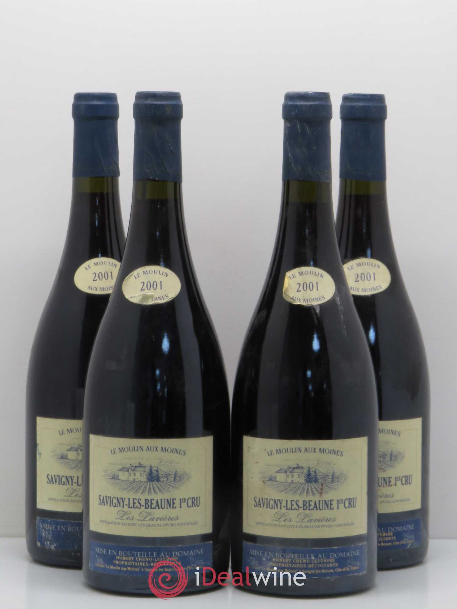 Savigny-lès-Beaune 1er Cru Les Lavieres Domaine Le Moulin aux Moines 2001 - Posten von 4 Flaschen - 0