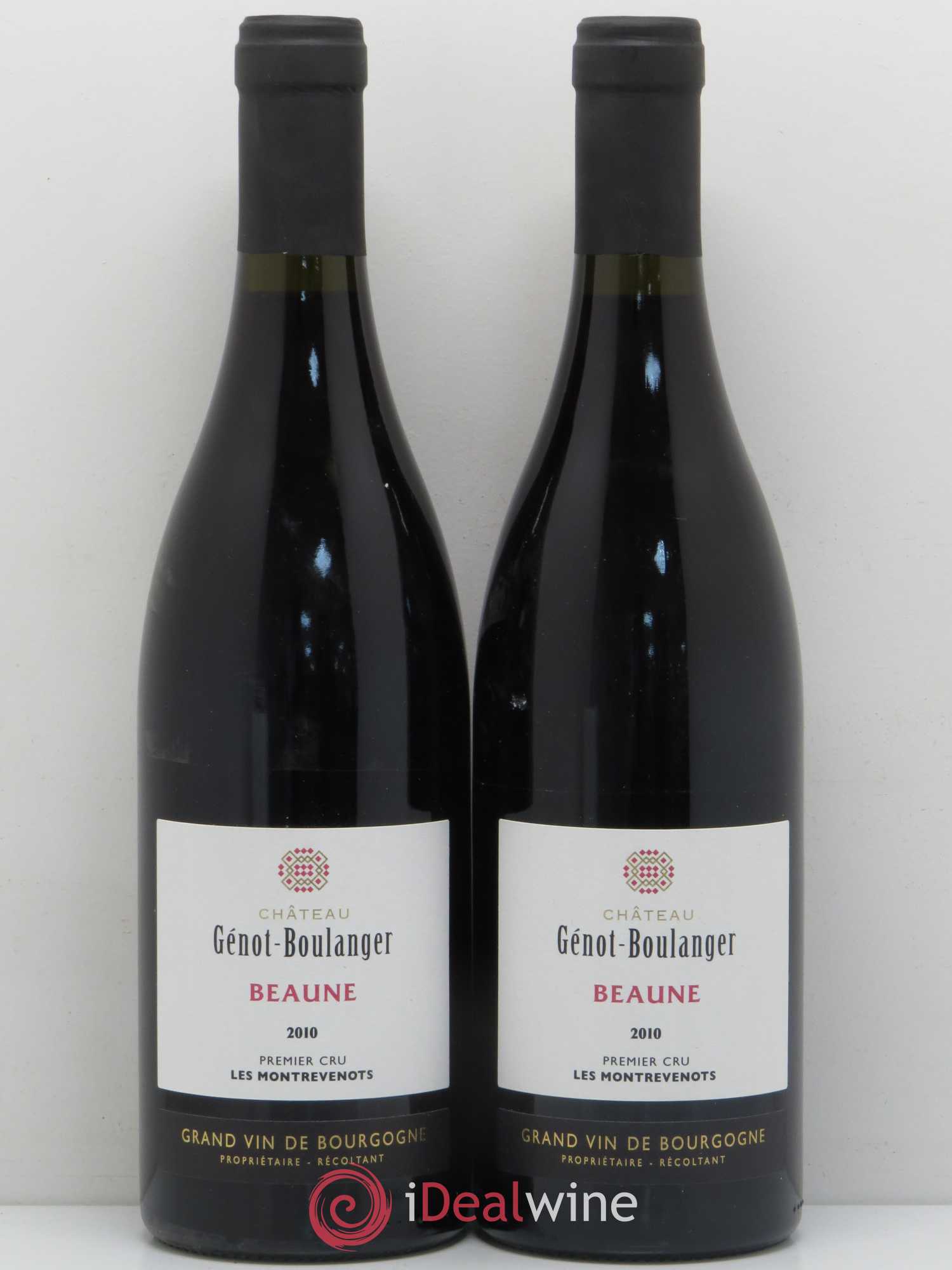 Beaune 1er Cru Les Montrevenots Château Génot-Boulanger 2010 - Posten von 2 Flaschen - 0