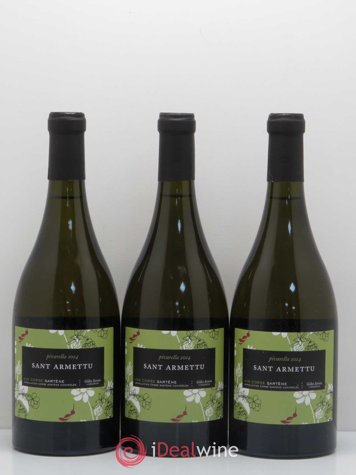 Vin de Corse Myrtus Sant Armettu pivarella Sartène 2014 - Posten von 3 Flaschen - 0