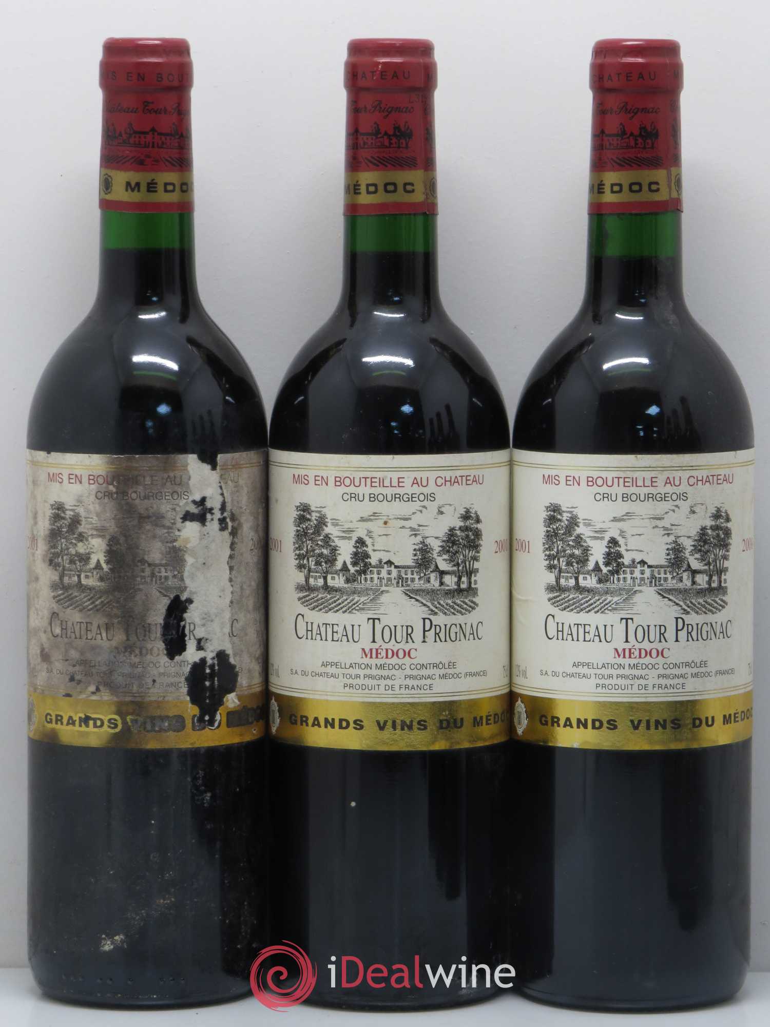 Château Tour Prignac Cru Bourgeois 2001 - Lot de 6 bouteilles - 1
