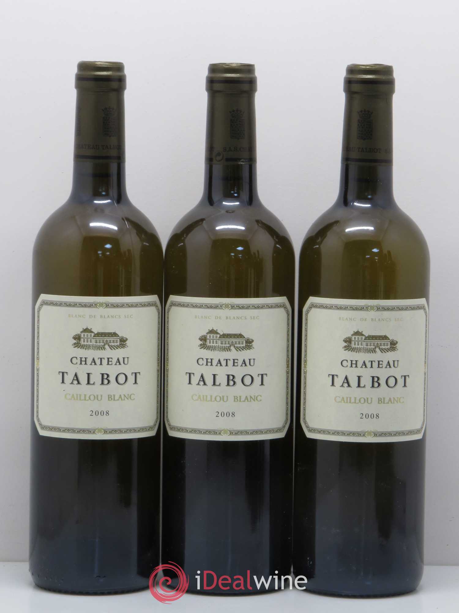 Bordeaux Chateau Talbot Caillou blanc 2008 - Posten von 6 Flaschen - 2