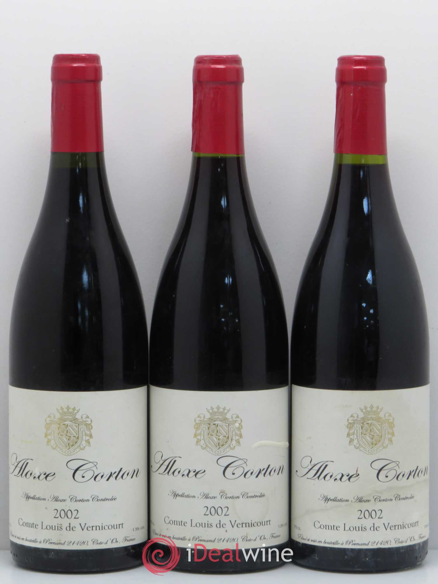 Aloxe-Corton Comte Louis de Vernicourt 2002 - Posten von 3 Flaschen - 0